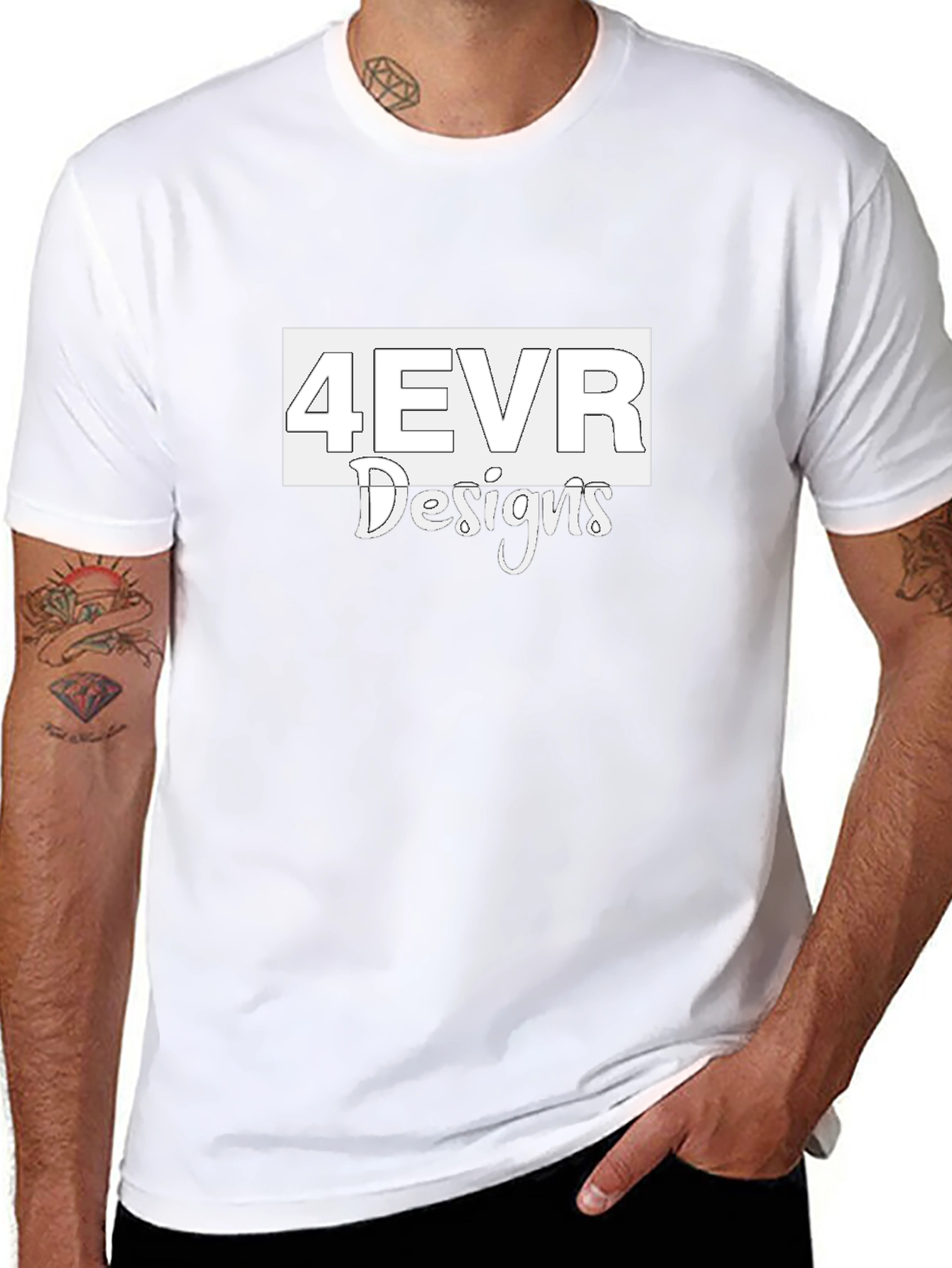 4EVR Designs Black Graphic Tee