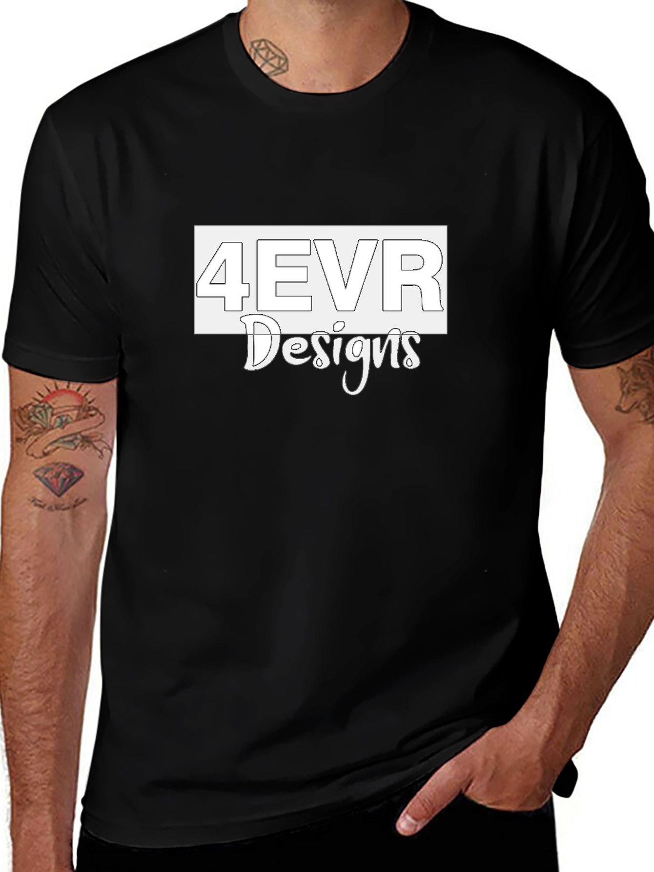 4EVR Designs Black Graphic Tee