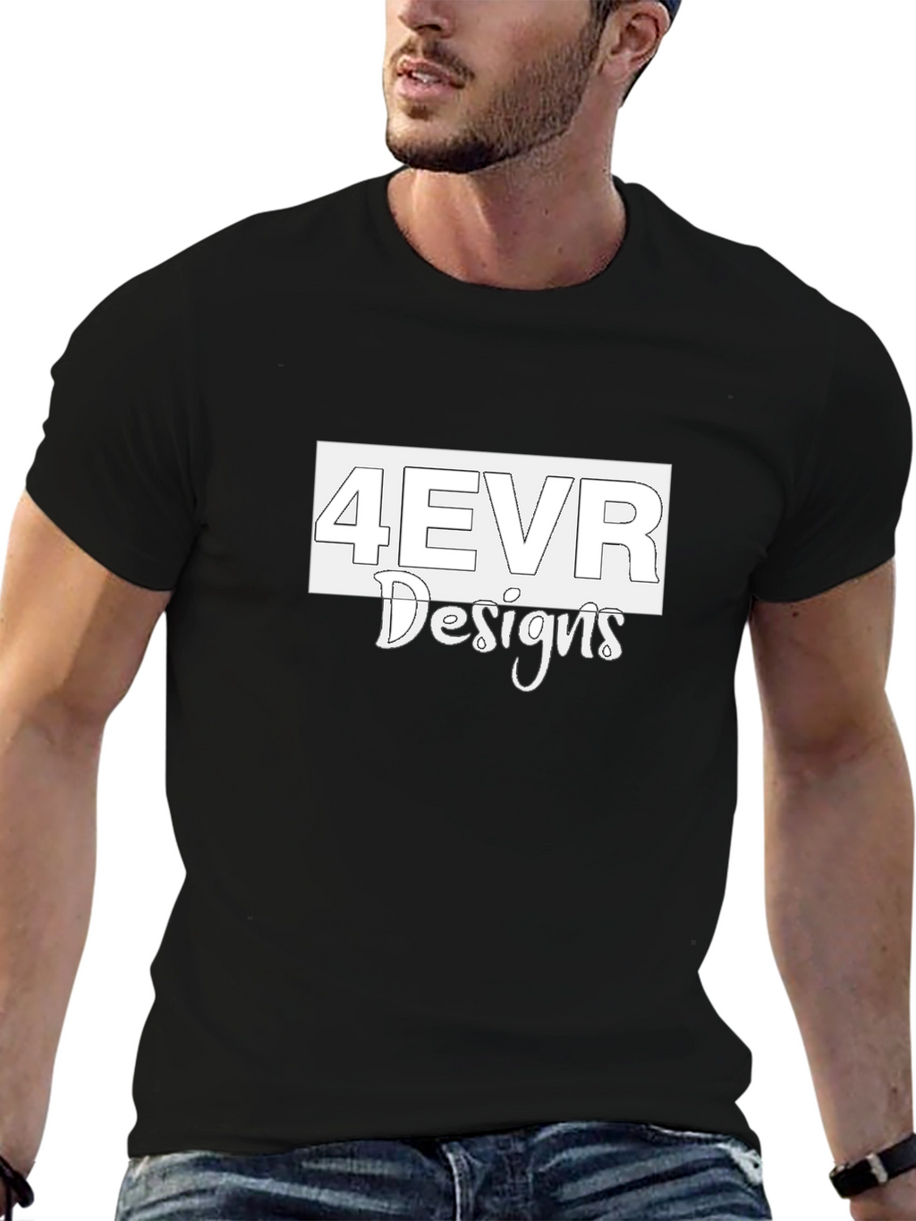 4EVR Designs Black Graphic Tee