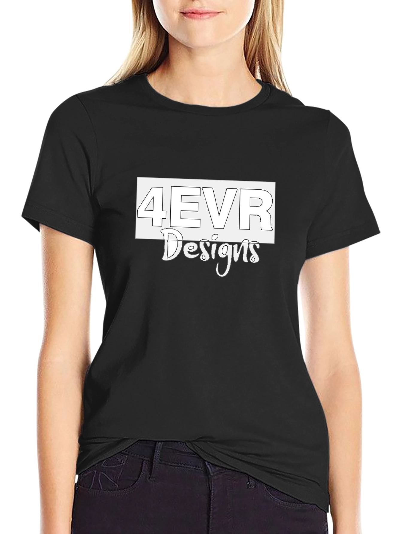 4EVR Designs Black Graphic Tee