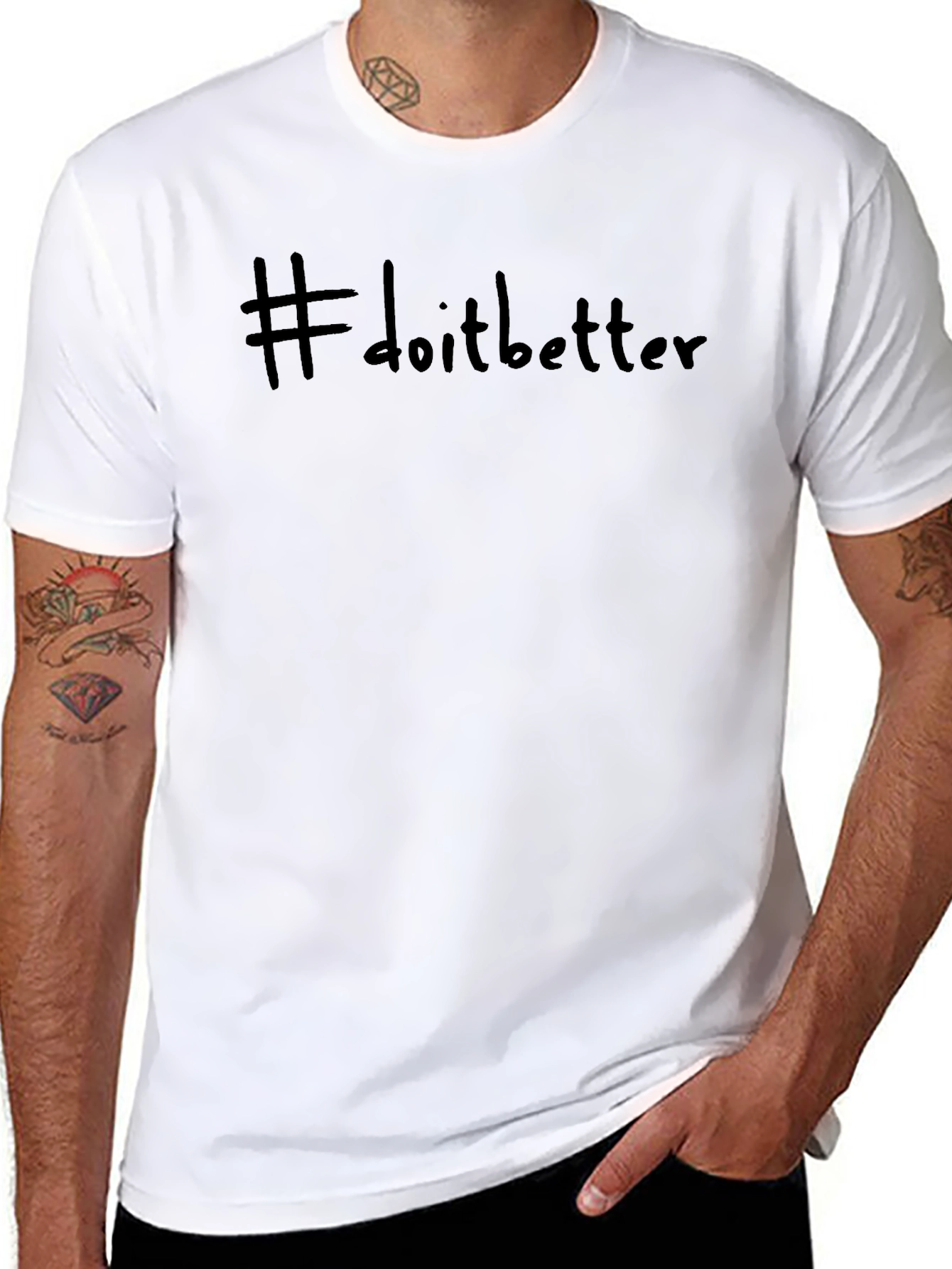 #doitbetter Black Casual Graphic Tee