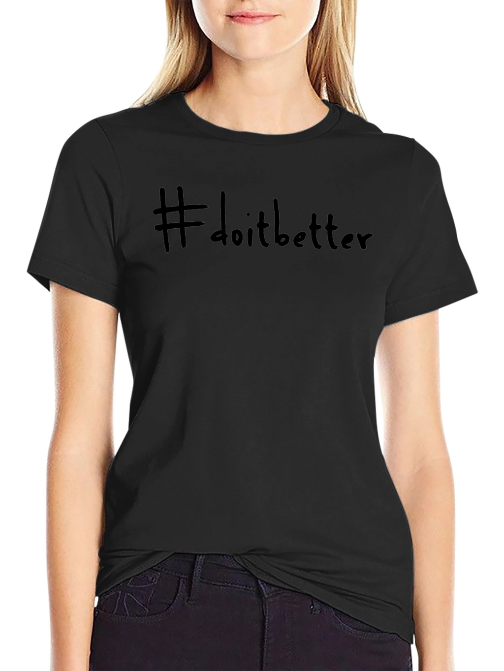 #doitbetter Black Casual Graphic Tee