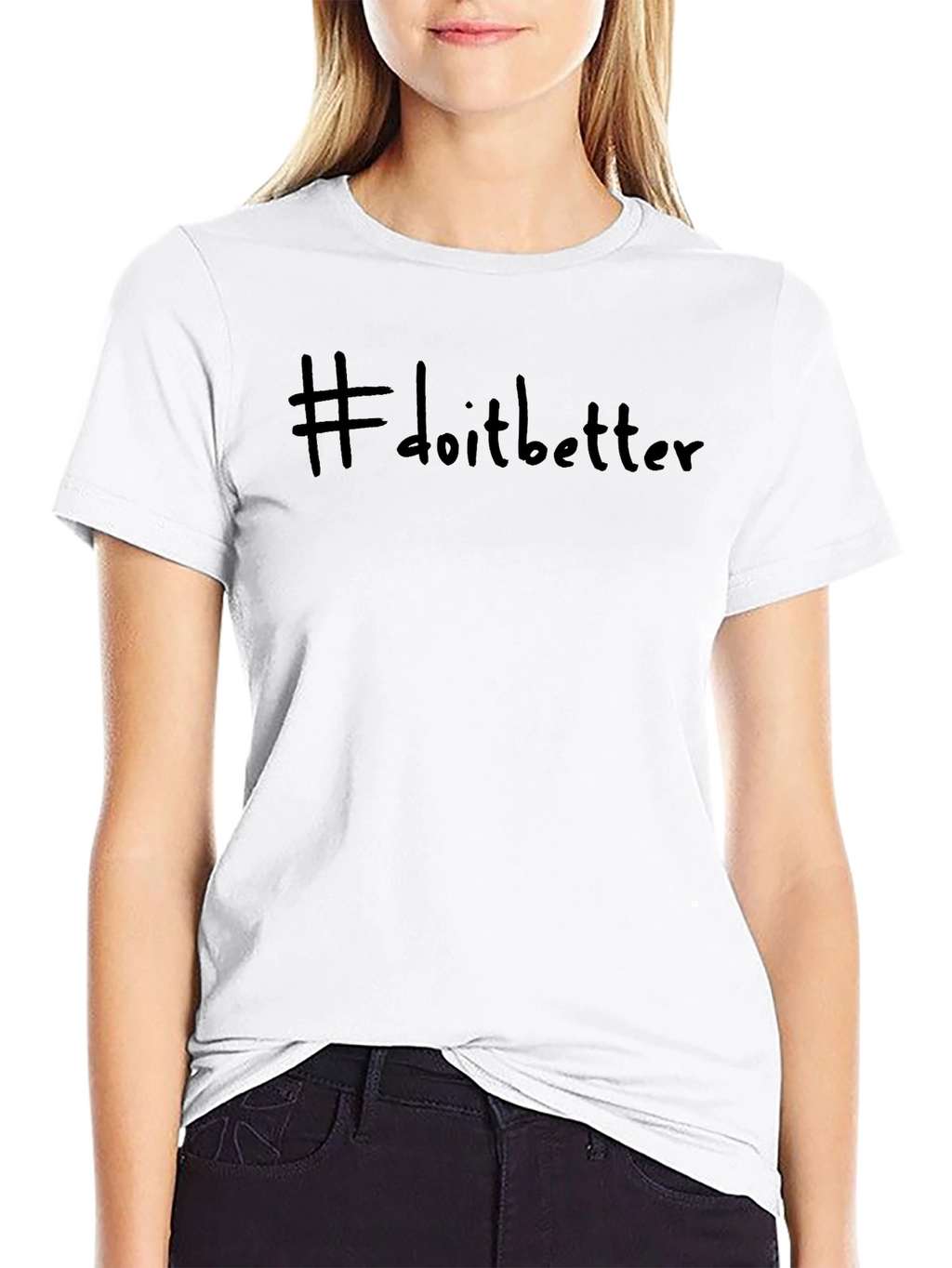 #doitbetter Black Casual Graphic Tee