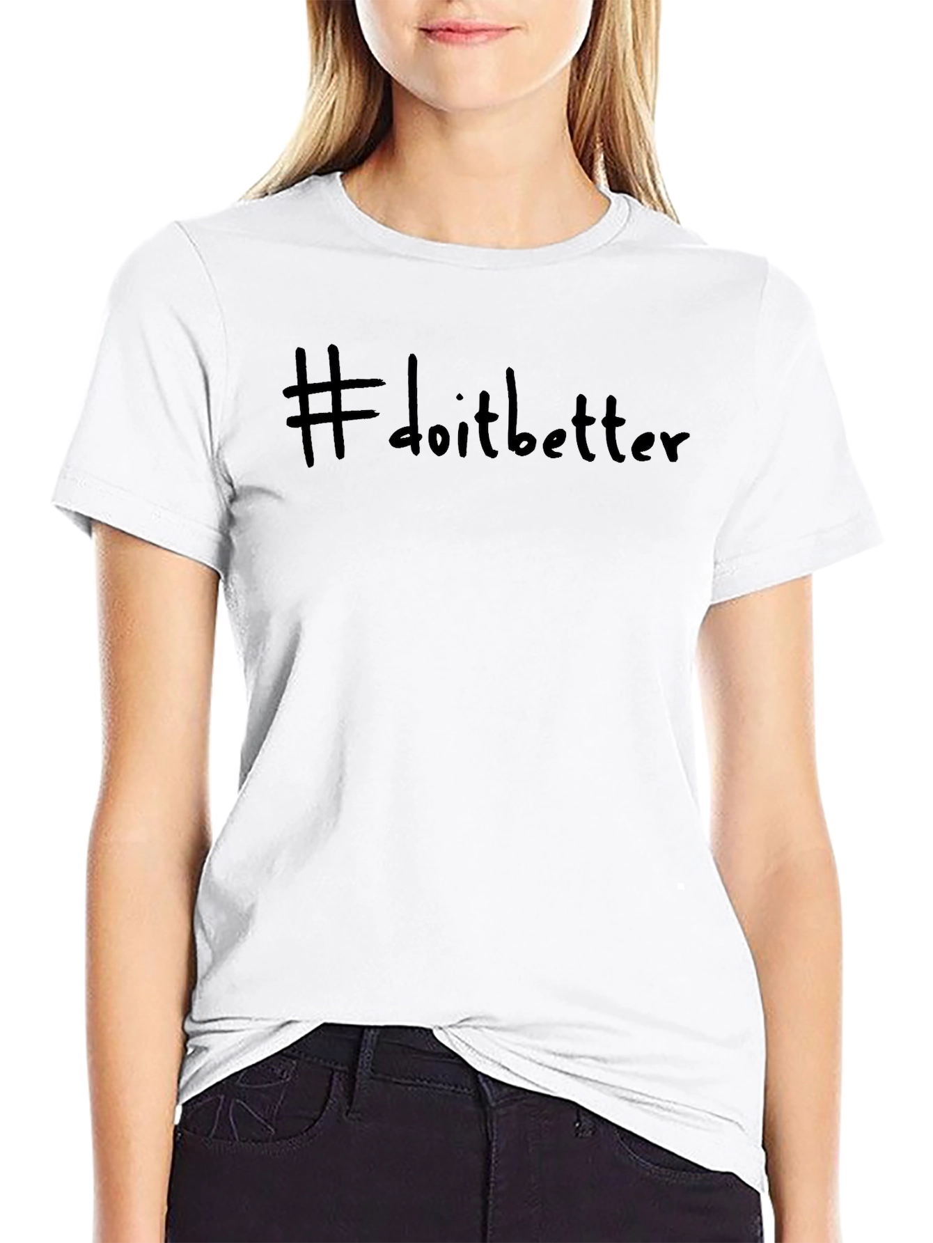 #doitbetter Black Casual Graphic Tee