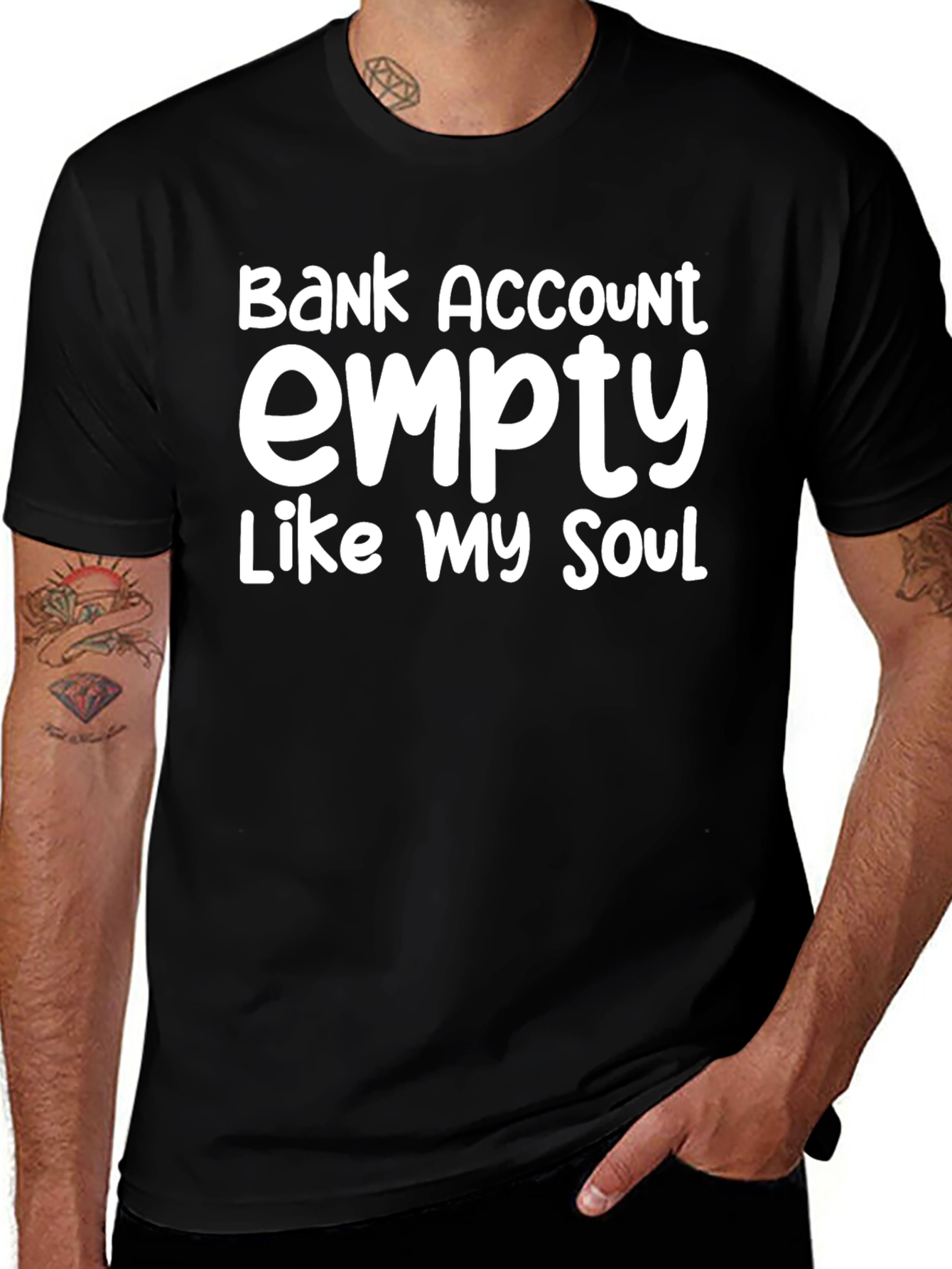 Bank Account Empty T-Shirt - Funny Sarcastic Tee