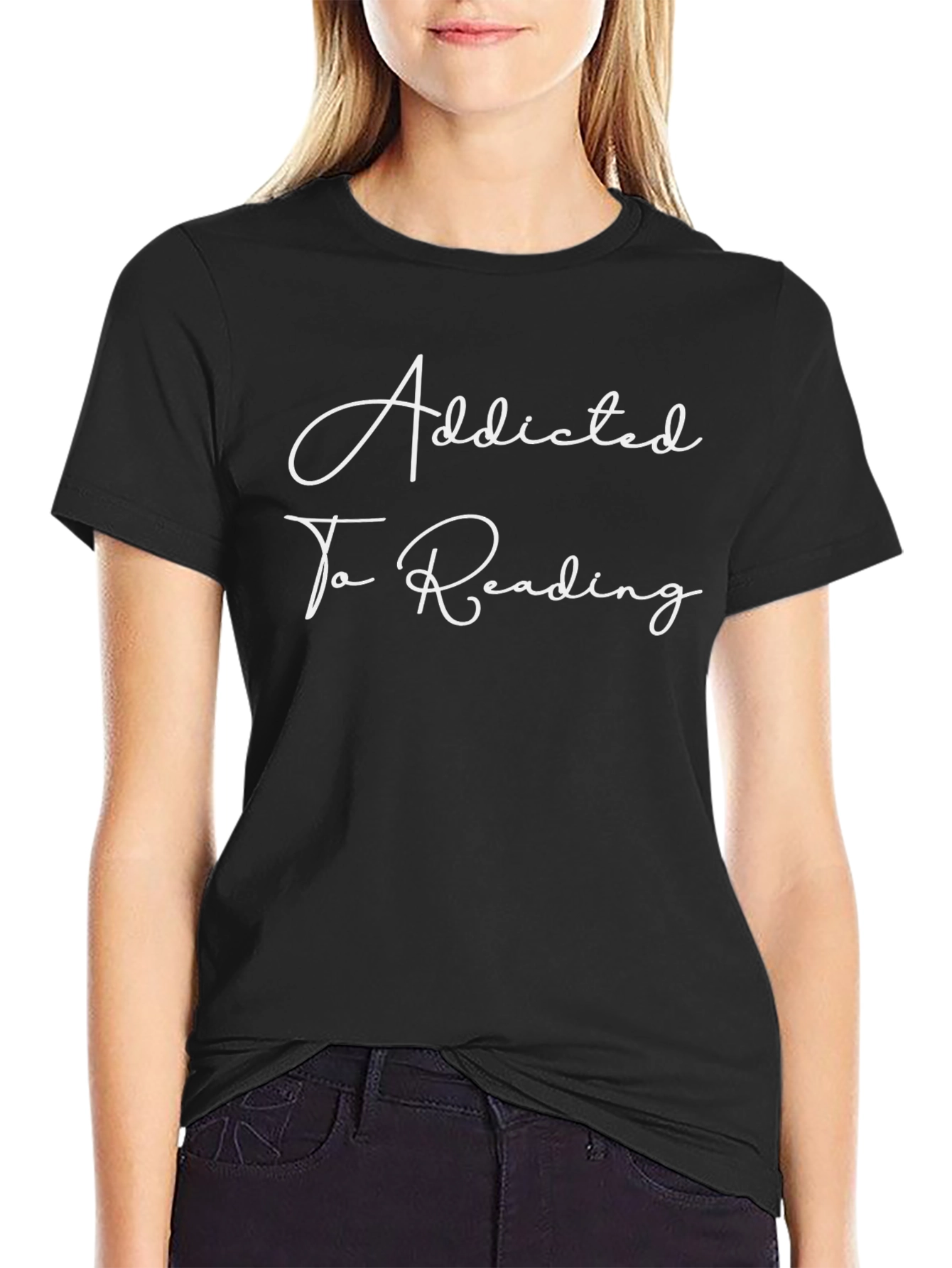 Addicted To Reading Black T-Shirt
