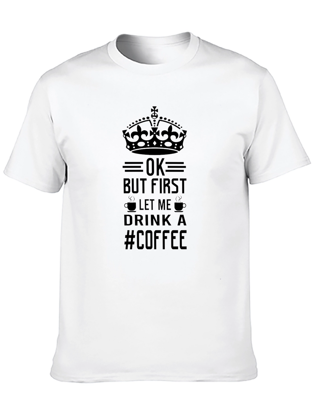 But First Coffee Graphic Print Crewneck T-shirt