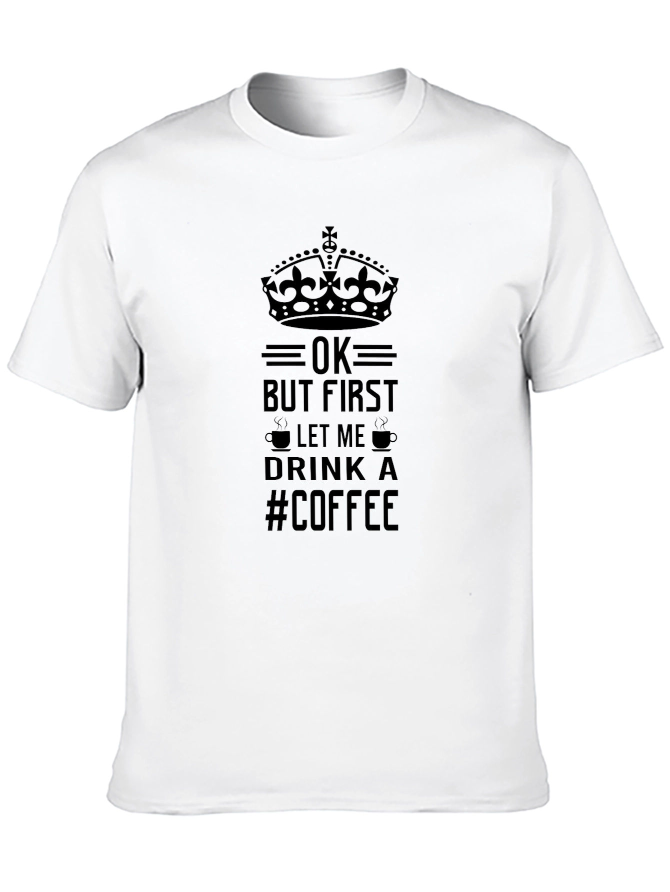 But First Coffee Graphic Print Crewneck T-shirt