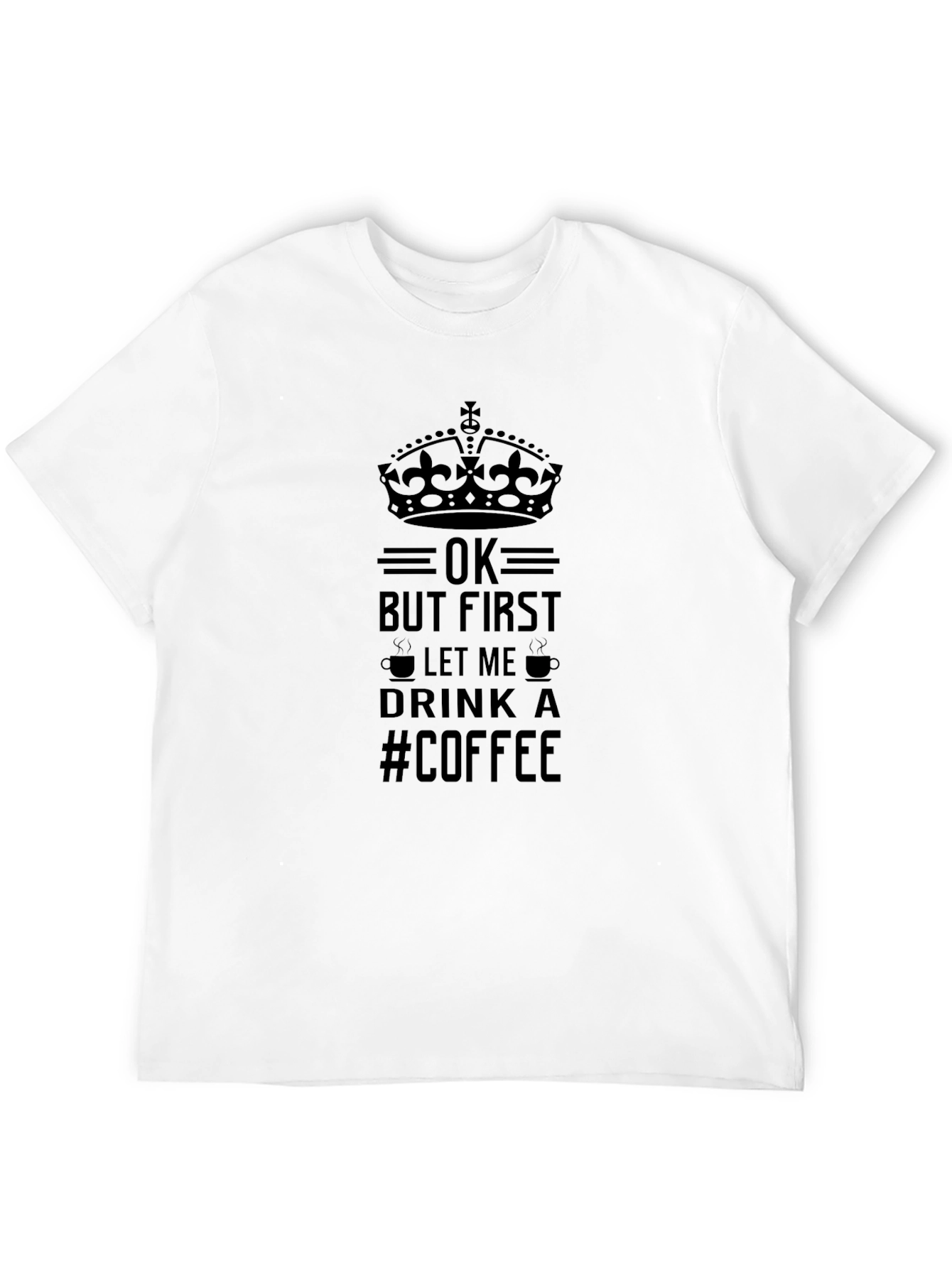 But First Coffee Graphic Print Crewneck T-shirt