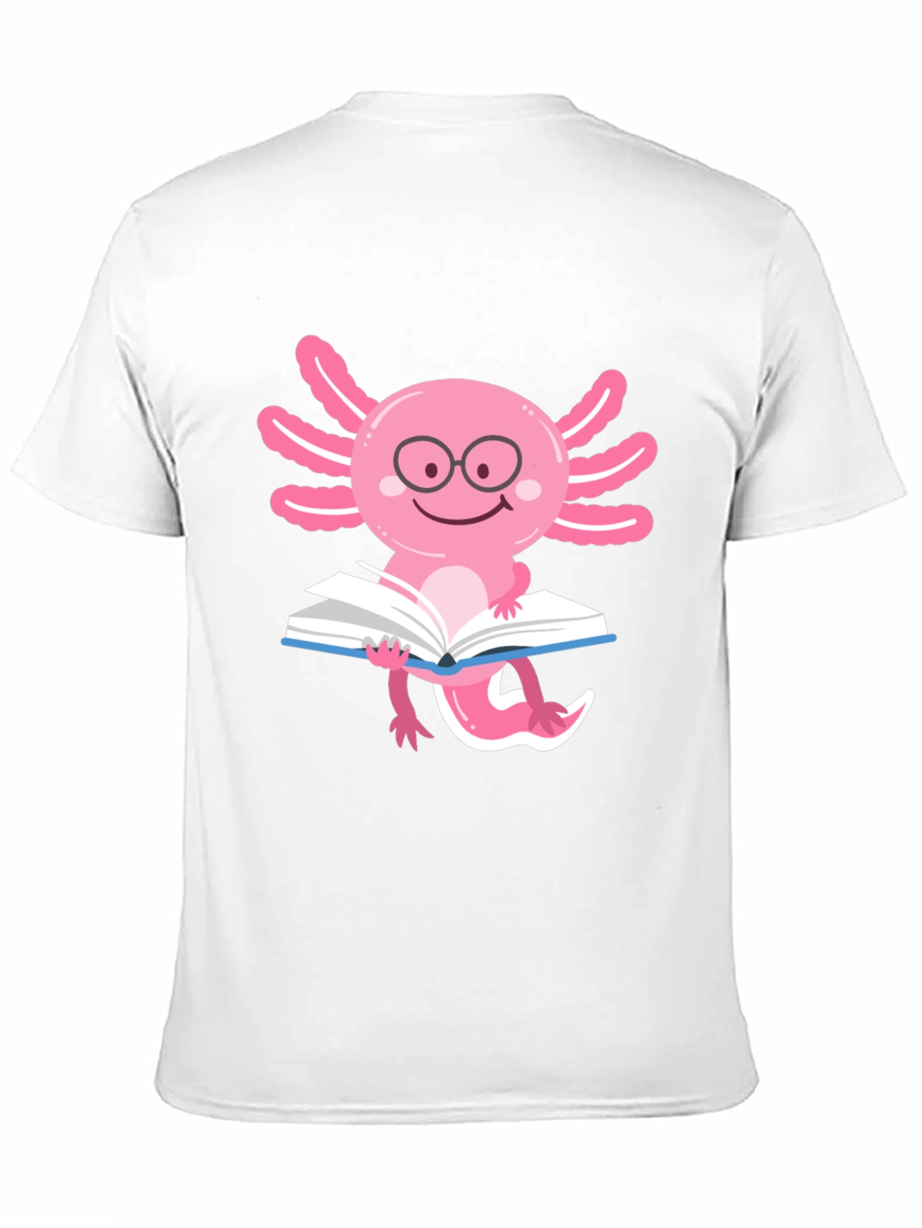 Axolotl Reader T-Shirt - Black Cotton