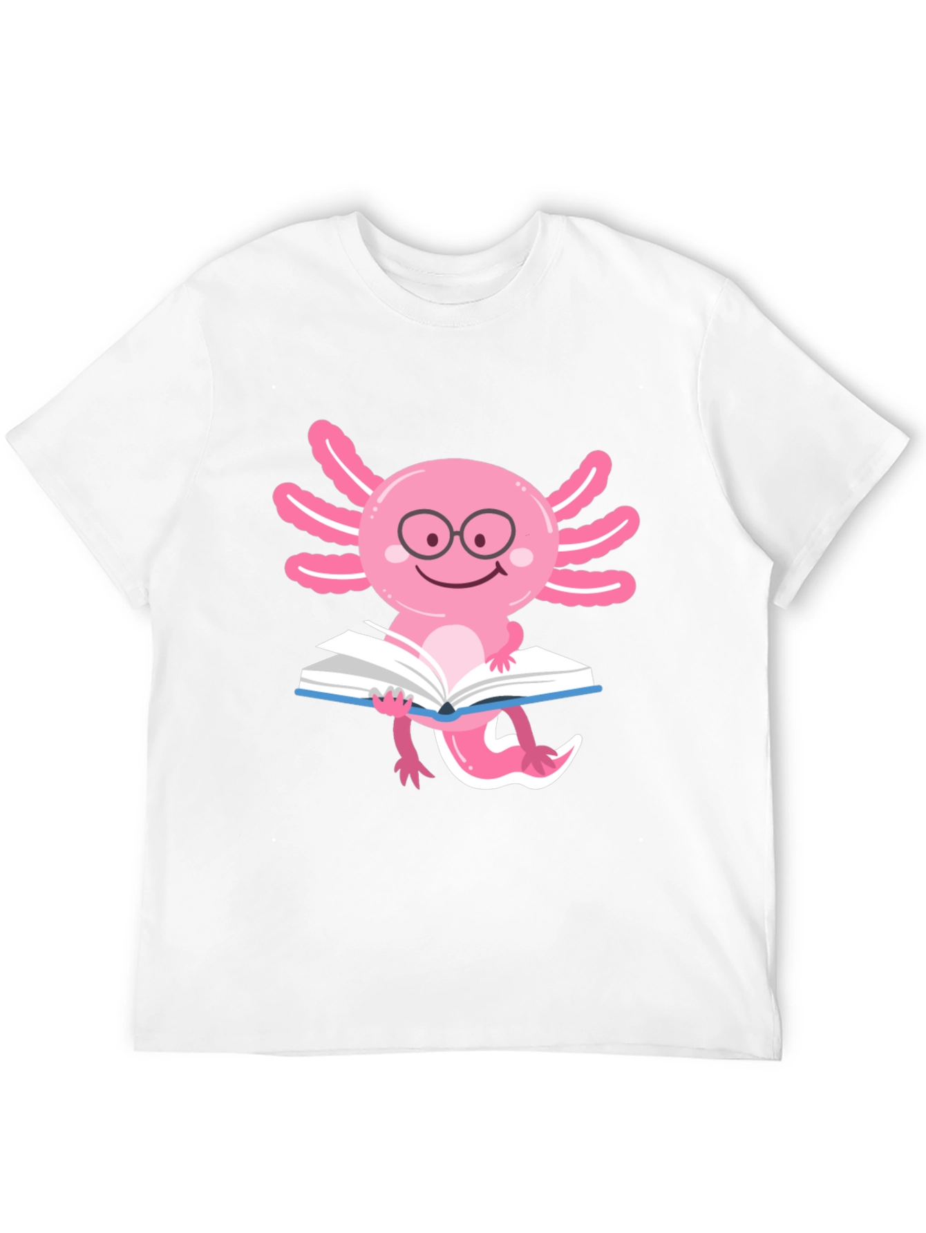 Axolotl Reader T-Shirt - Black Cotton