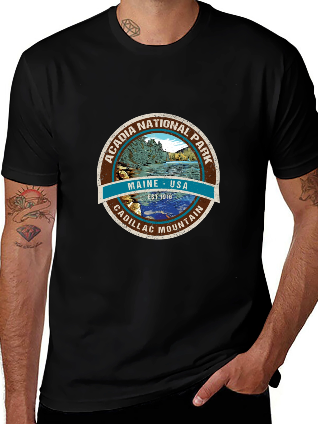 Acadia National Park Tee - Maine USA Cadillac Mountain