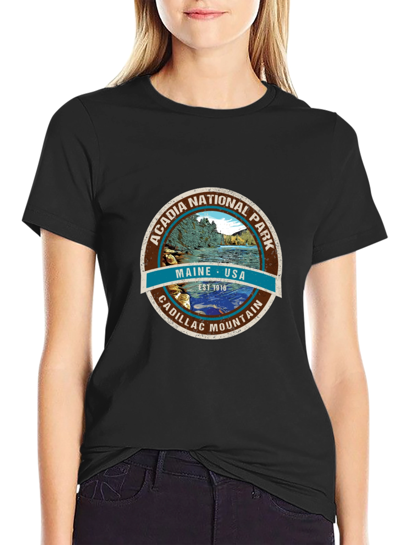 Acadia National Park Tee - Maine USA Cadillac Mountain