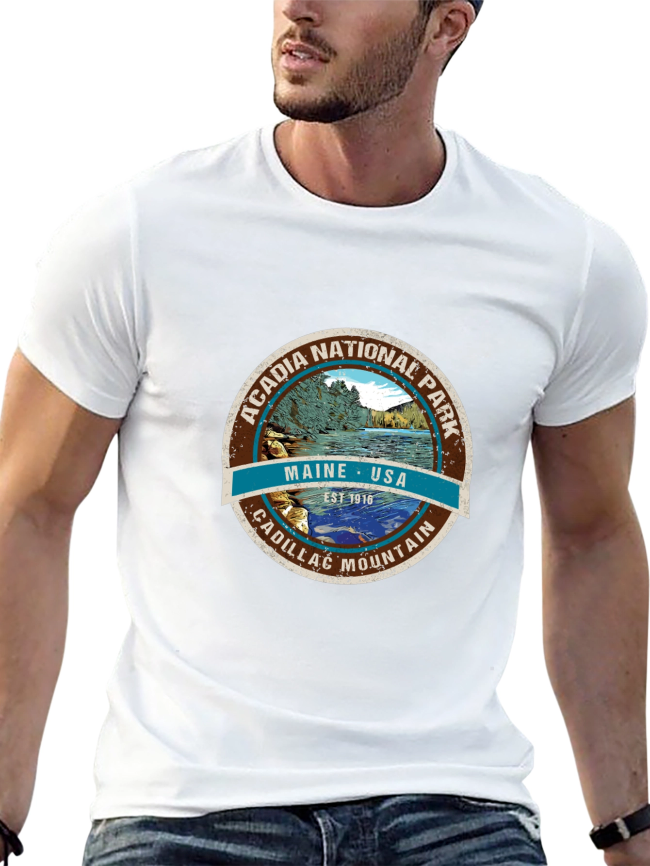 Acadia National Park Tee - Maine USA Cadillac Mountain