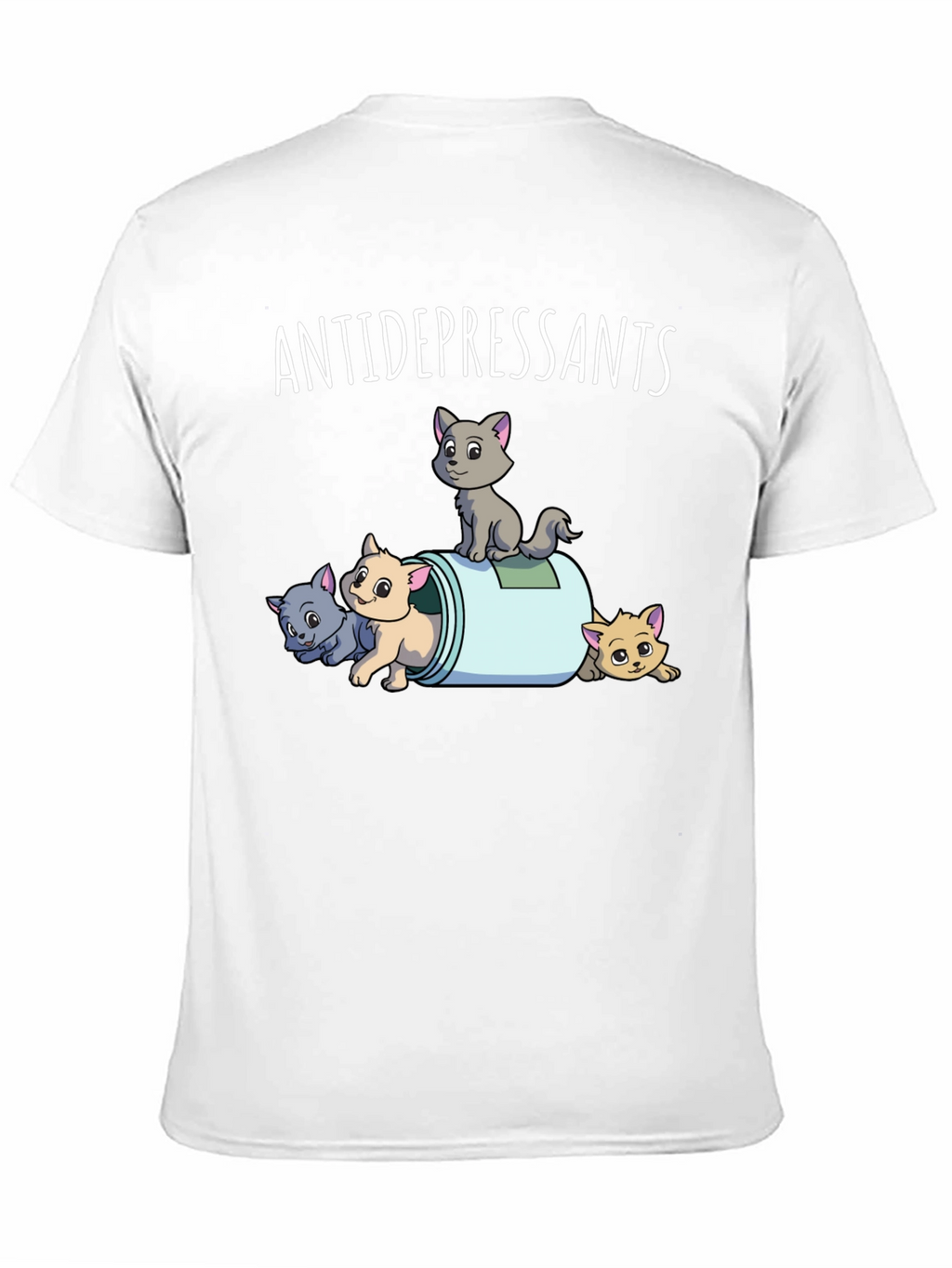 Antidepressants Cats Graphic Tee - Black