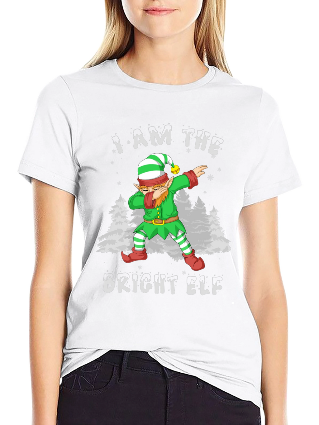Bright Elf Dabbing Christmas T-Shirt