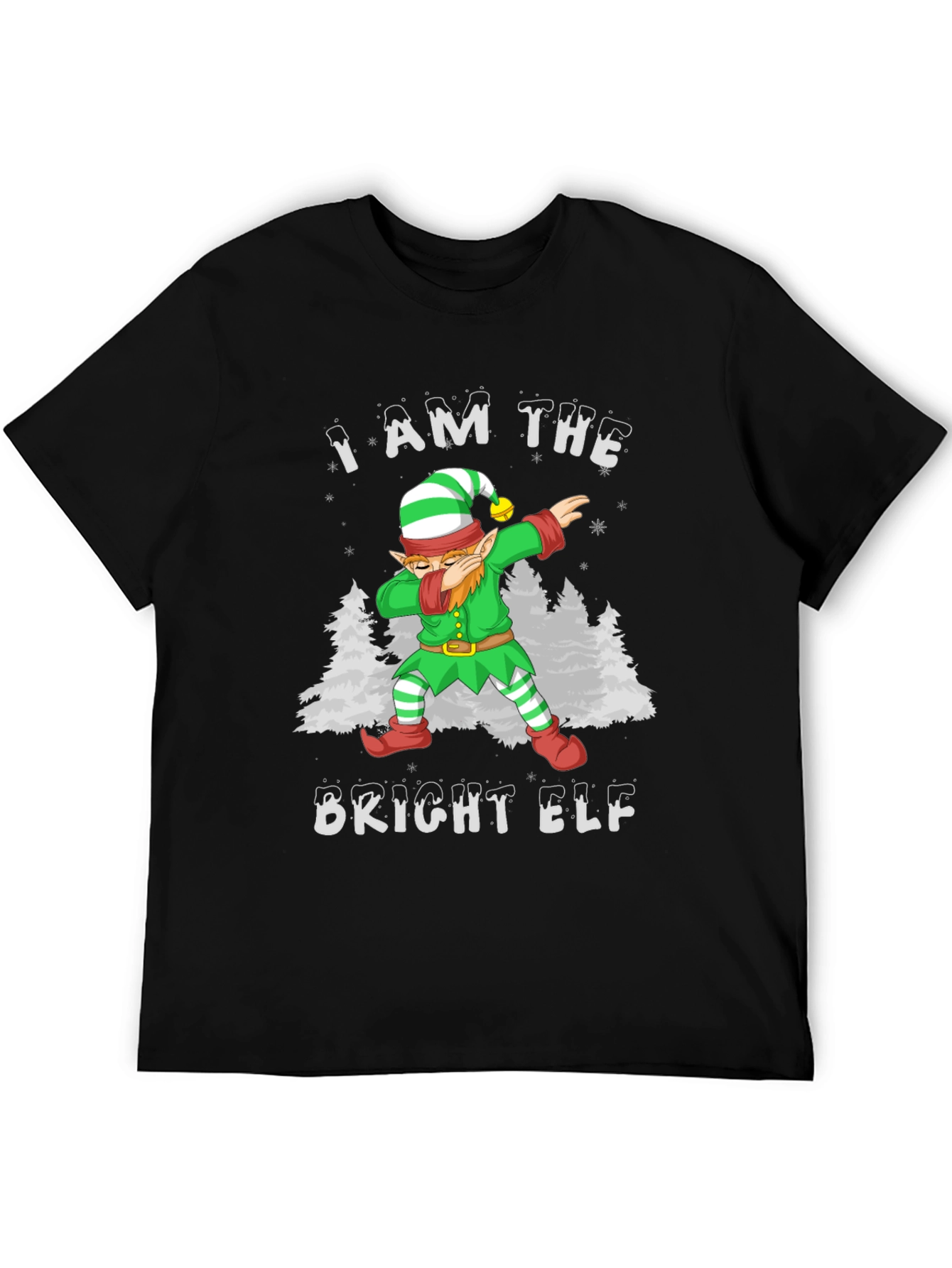 Bright Elf Dabbing Christmas T-Shirt