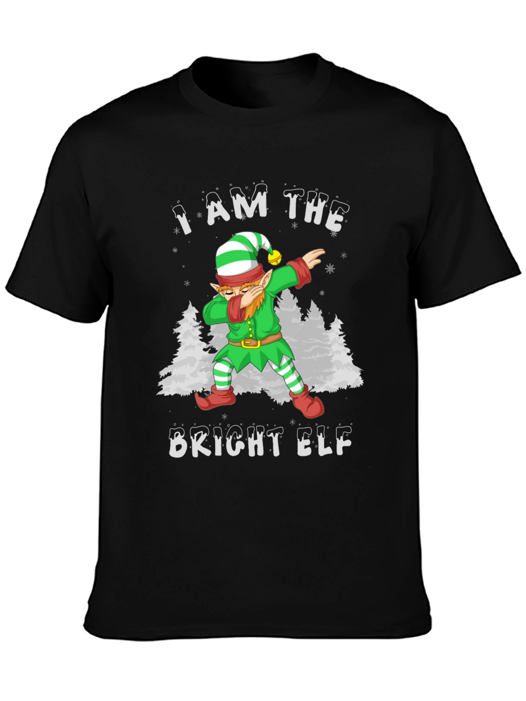 Bright Elf Dabbing Christmas T-Shirt