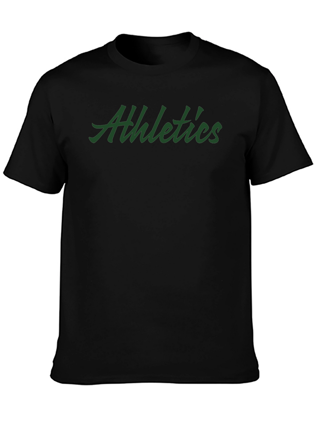 Athletics Script Black T-Shirt