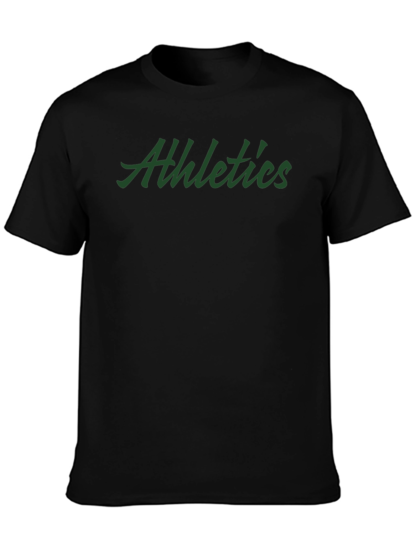 Athletics Script Black T-Shirt