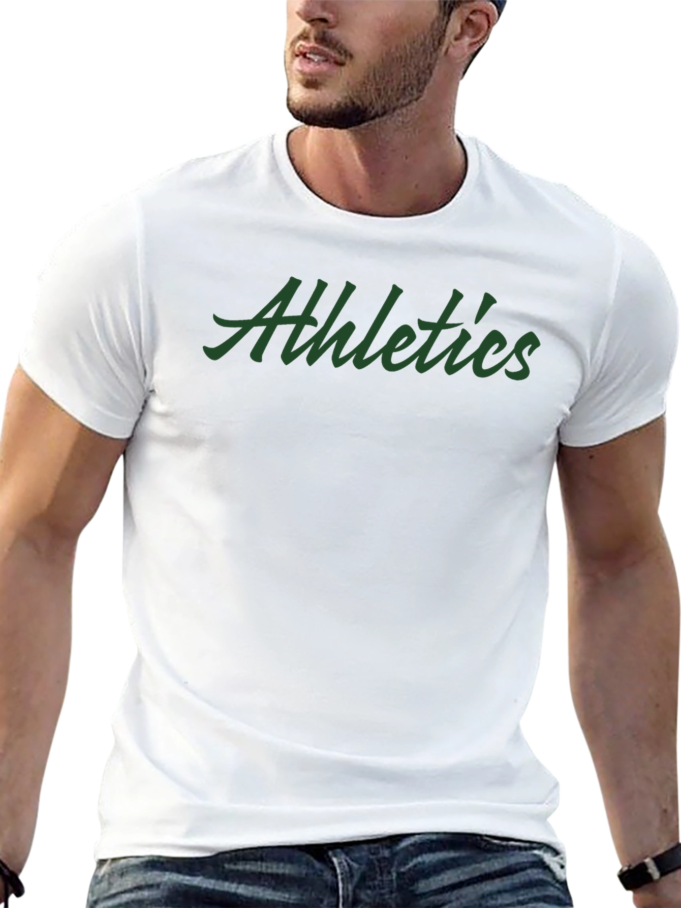 Athletics Script Black T-Shirt