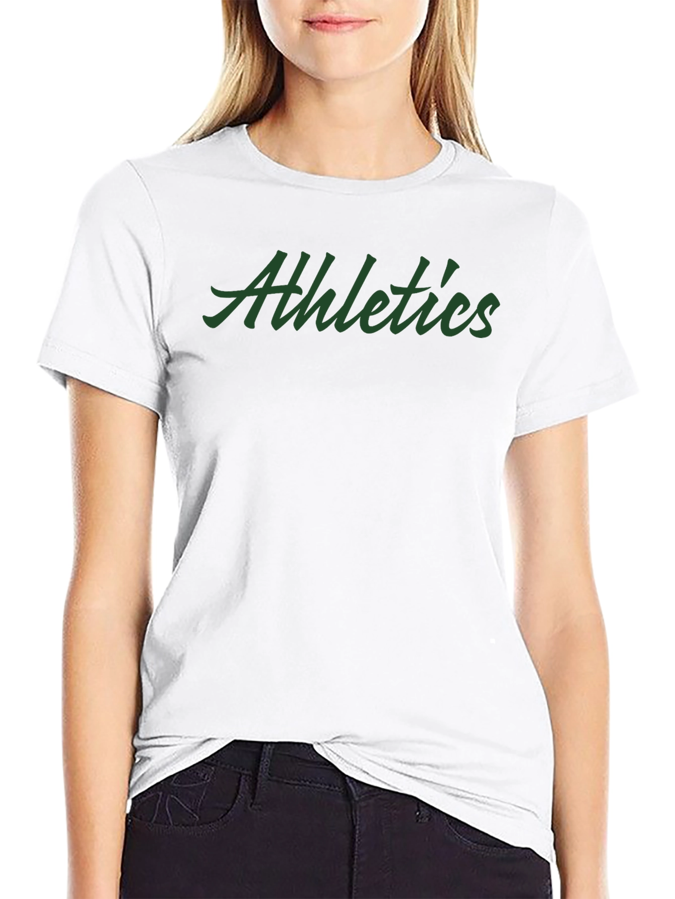Athletics Script Black T-Shirt
