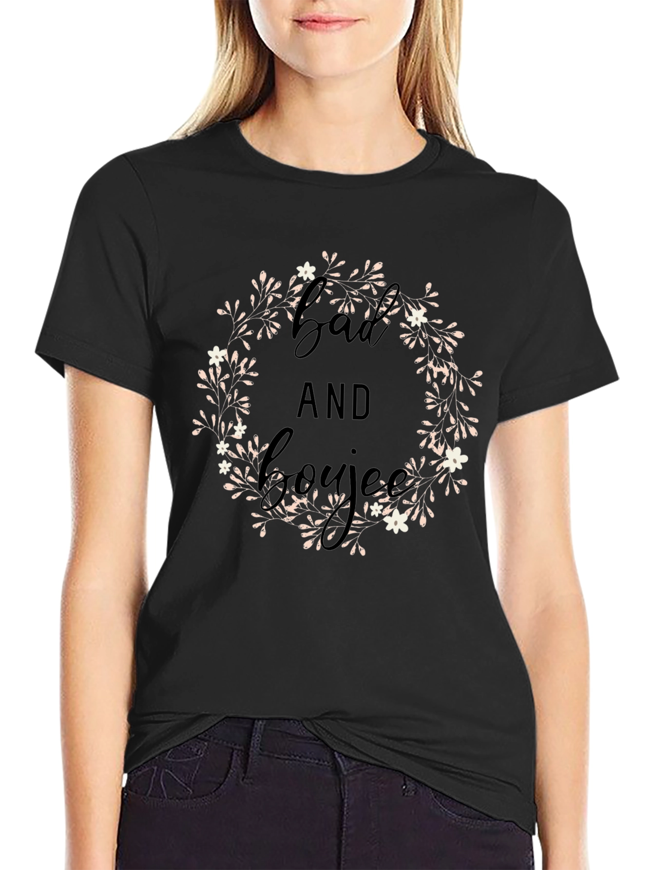 Bad and Boujee Black Graphic Tee