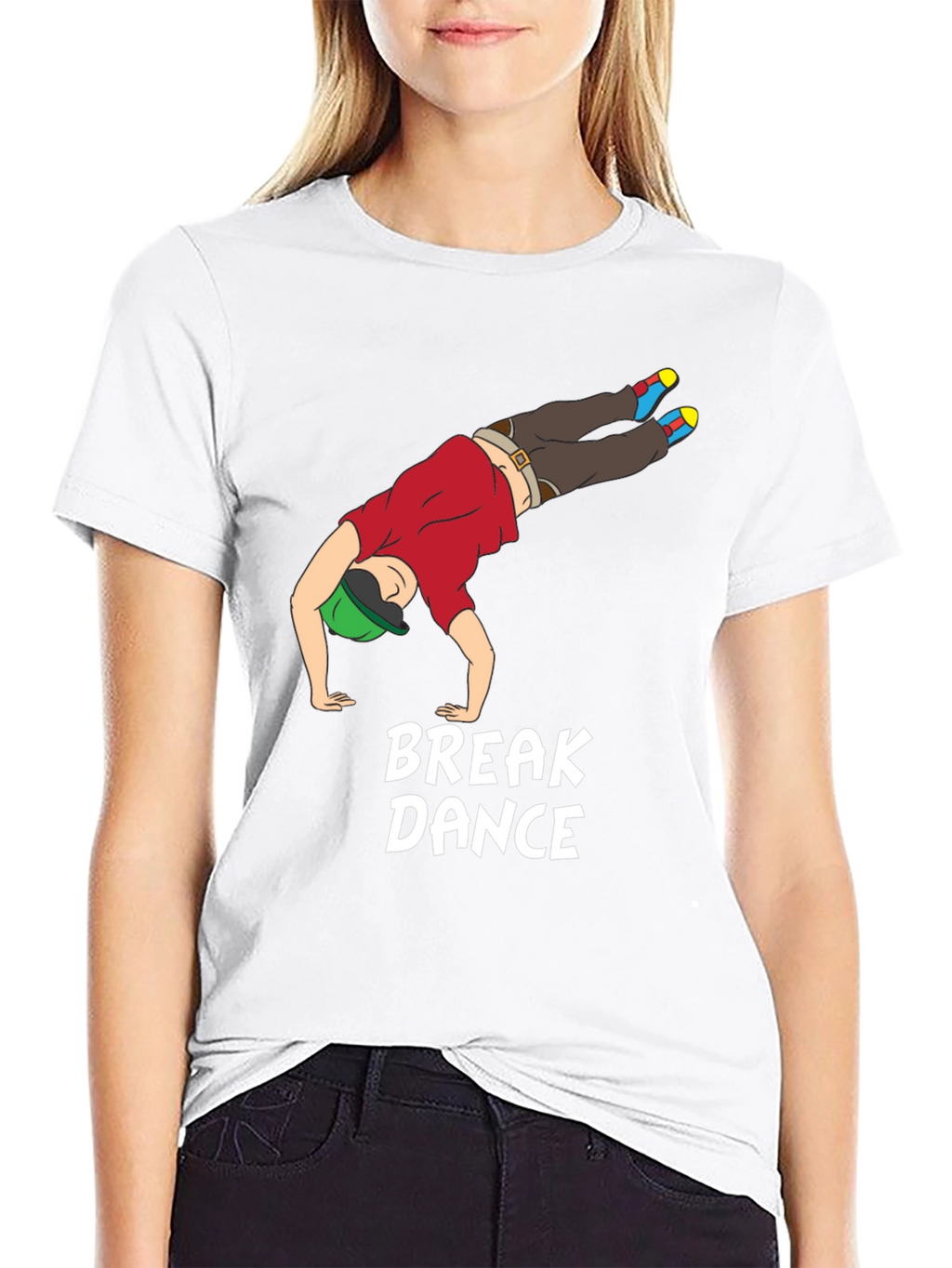 Breakdance Graphic Tee - Black Cotton T-Shirt