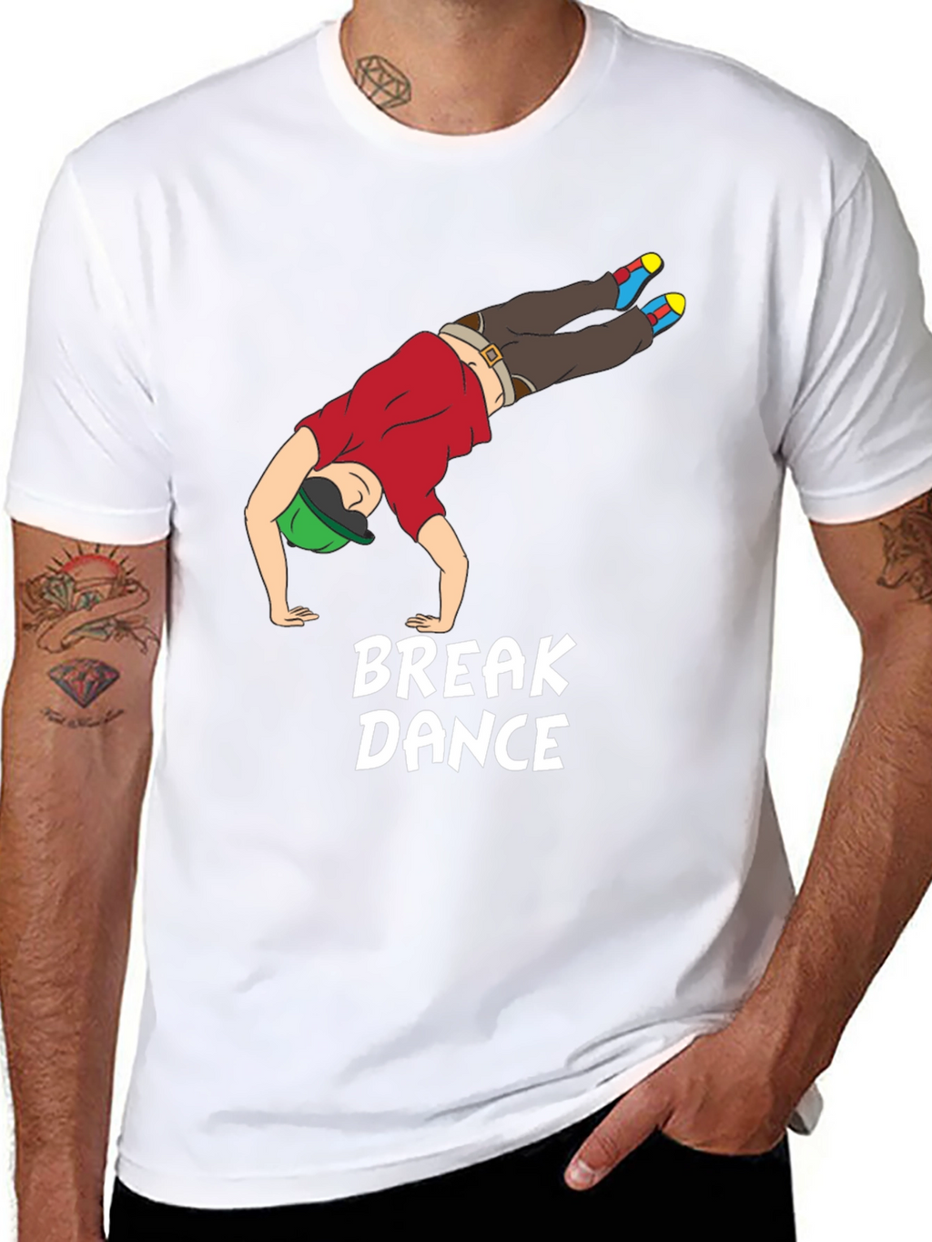 Breakdance Graphic Tee - Black Cotton T-Shirt
