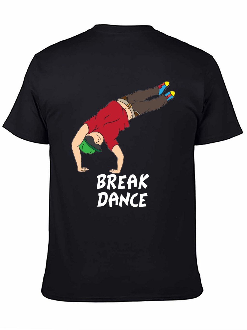 Breakdance Graphic Tee - Black Cotton T-Shirt
