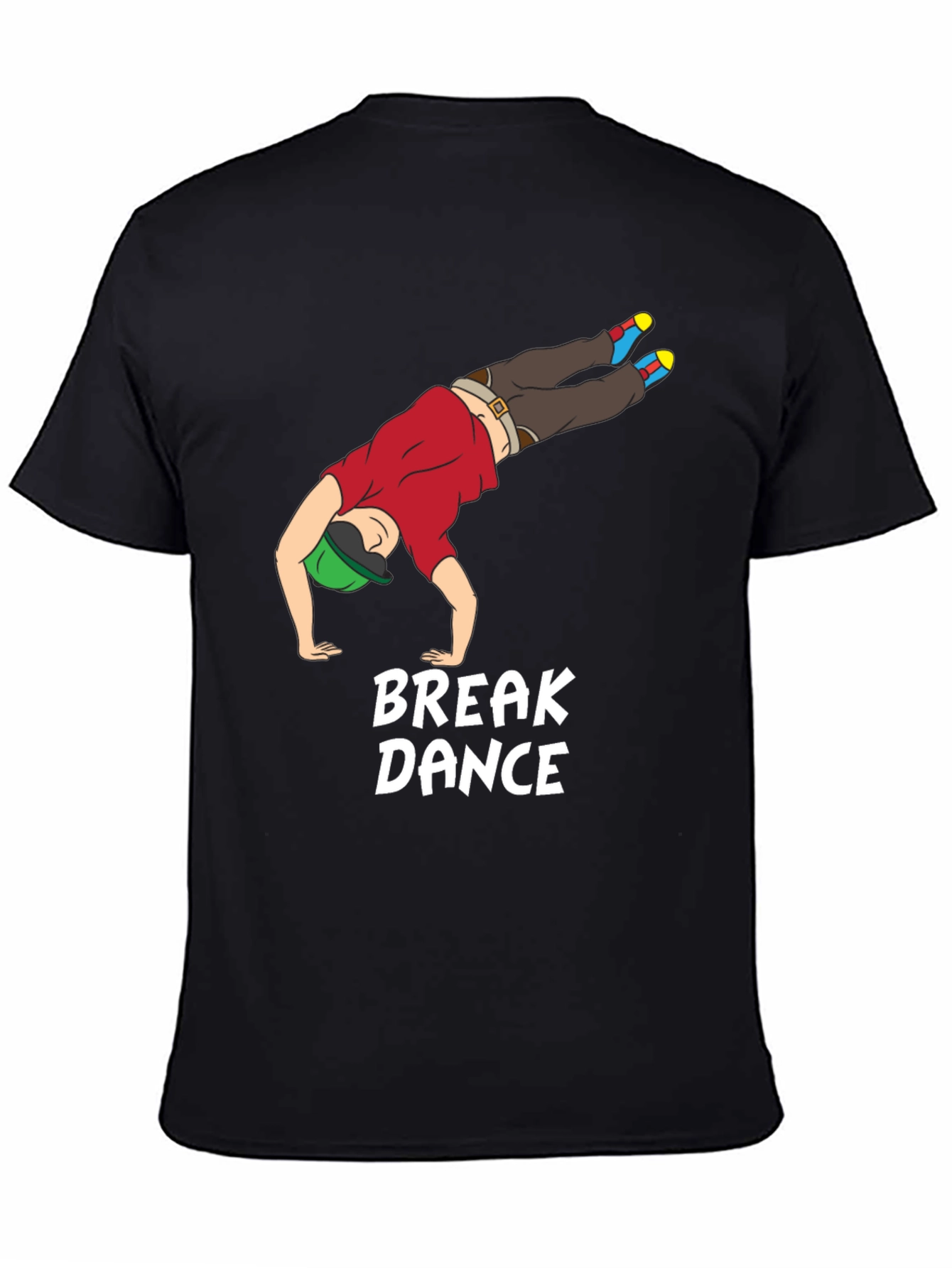 Breakdance Graphic Tee - Black Cotton T-Shirt