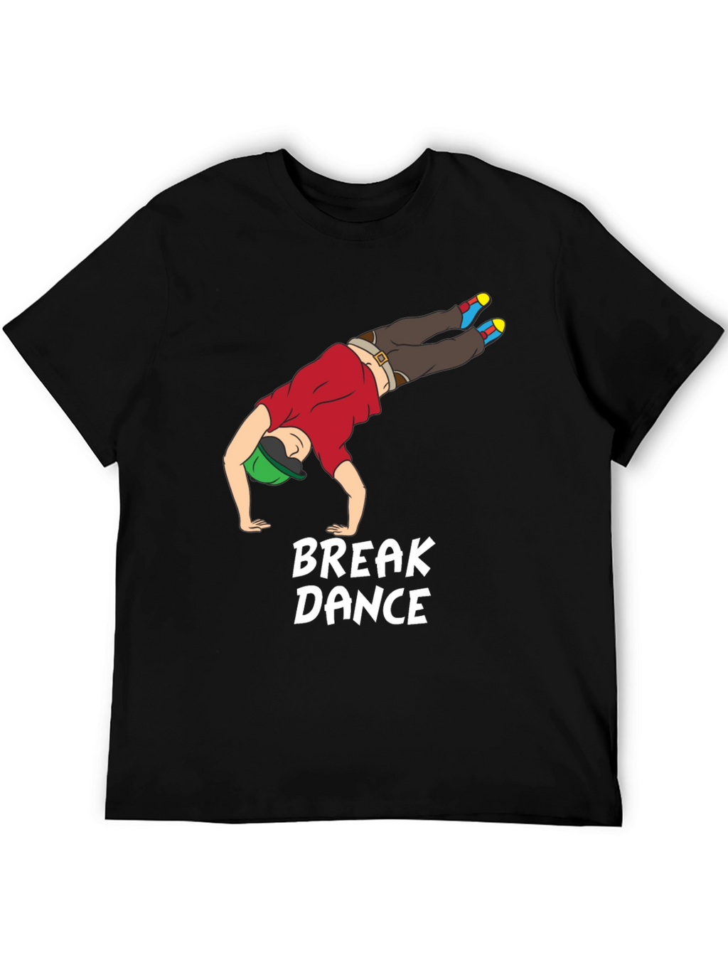 Breakdance Graphic Tee - Black Cotton T-Shirt