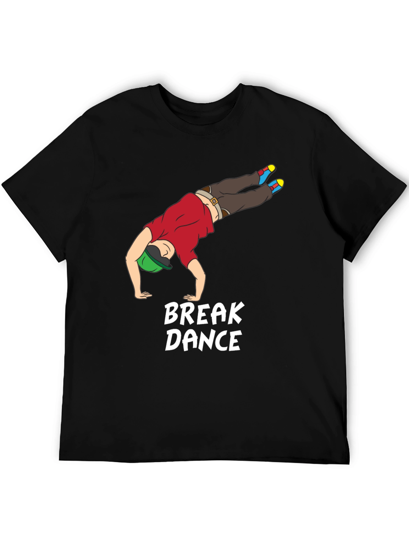 Breakdance Graphic Tee - Black Cotton T-Shirt