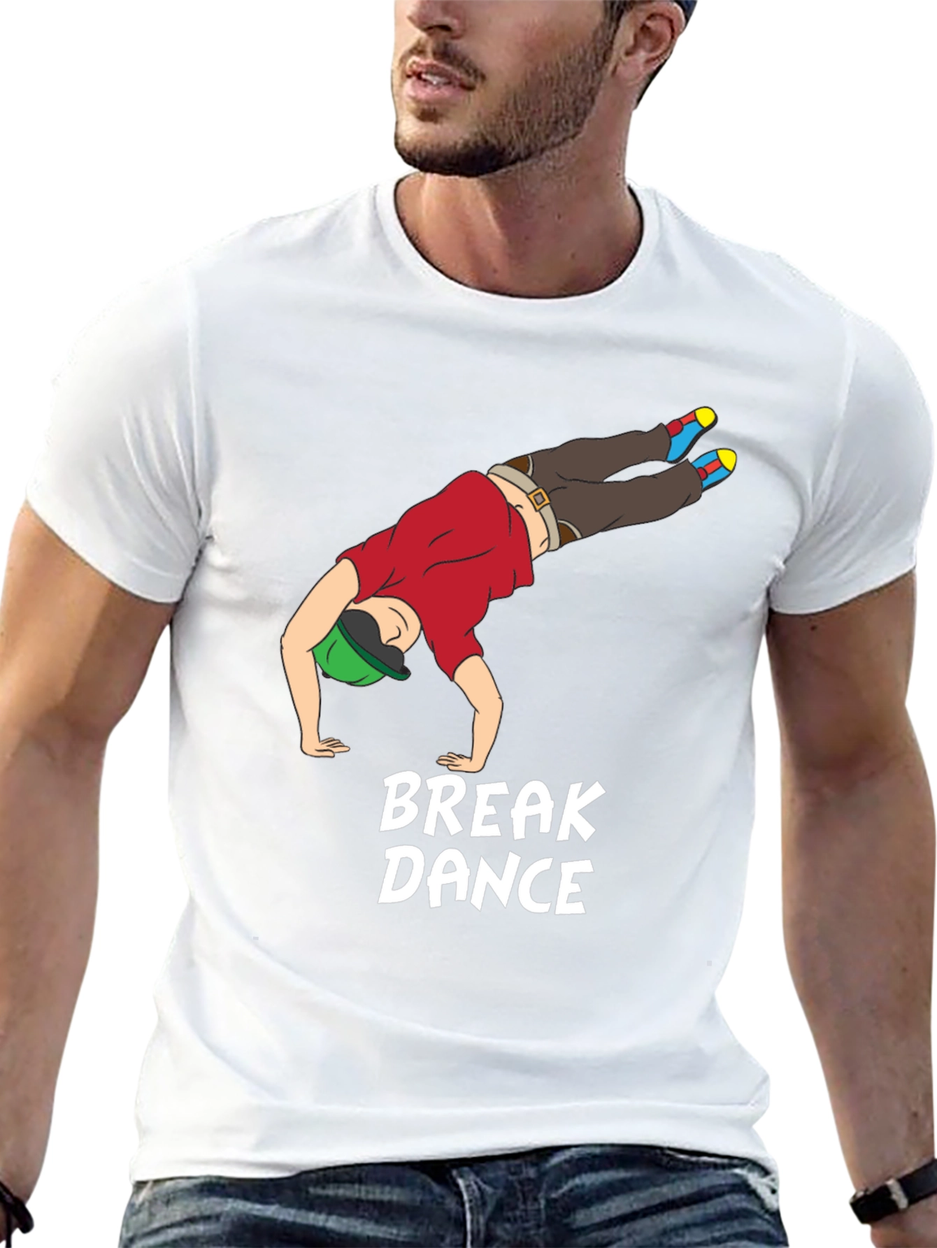 Breakdance Graphic Tee - Black Cotton T-Shirt