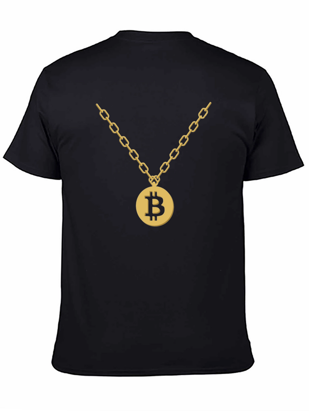 Bitcoin Gold Chain Graphic T-Shirt
