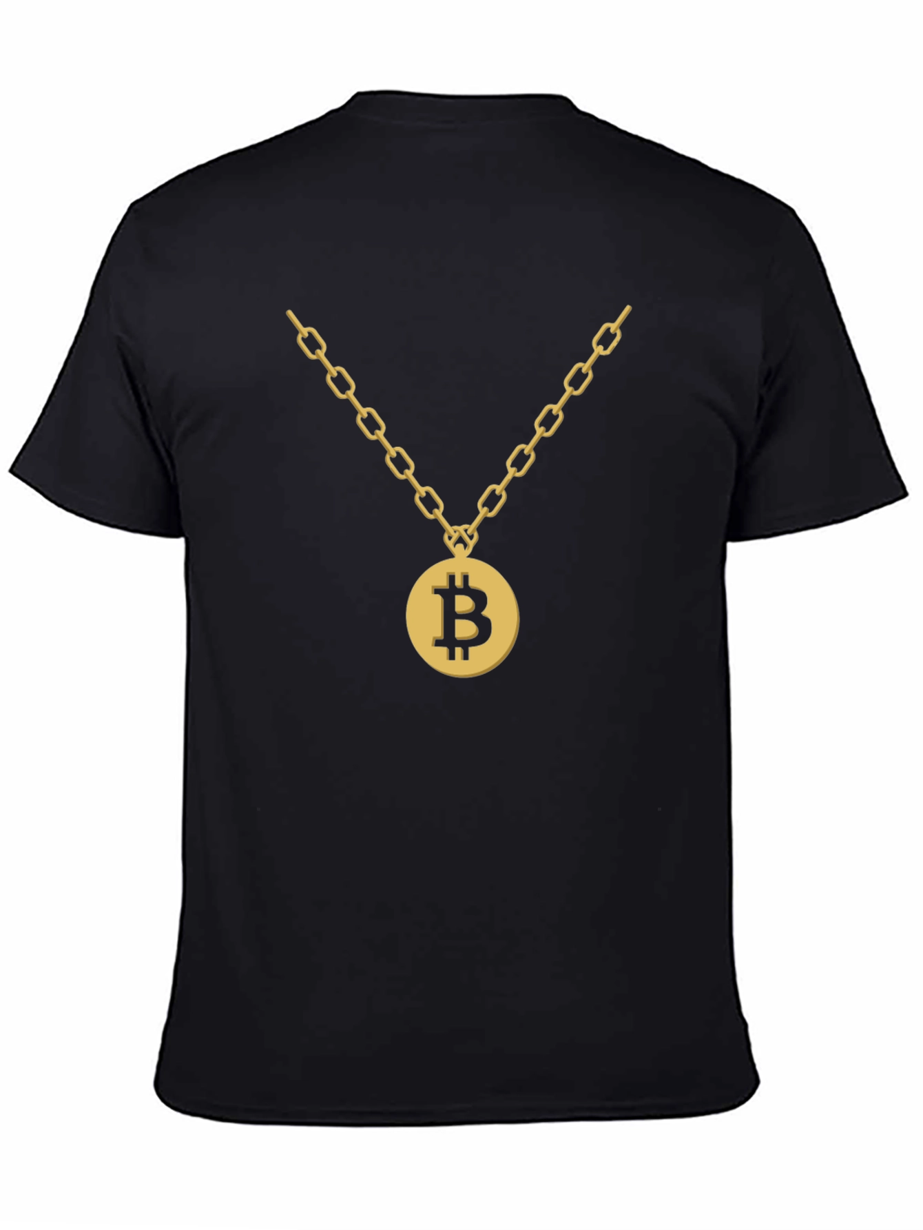 Bitcoin Gold Chain Graphic T-Shirt