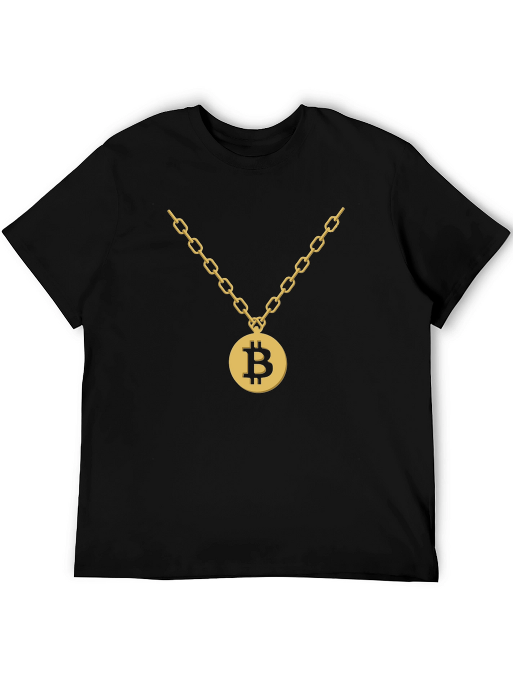 Bitcoin Gold Chain Graphic T-Shirt