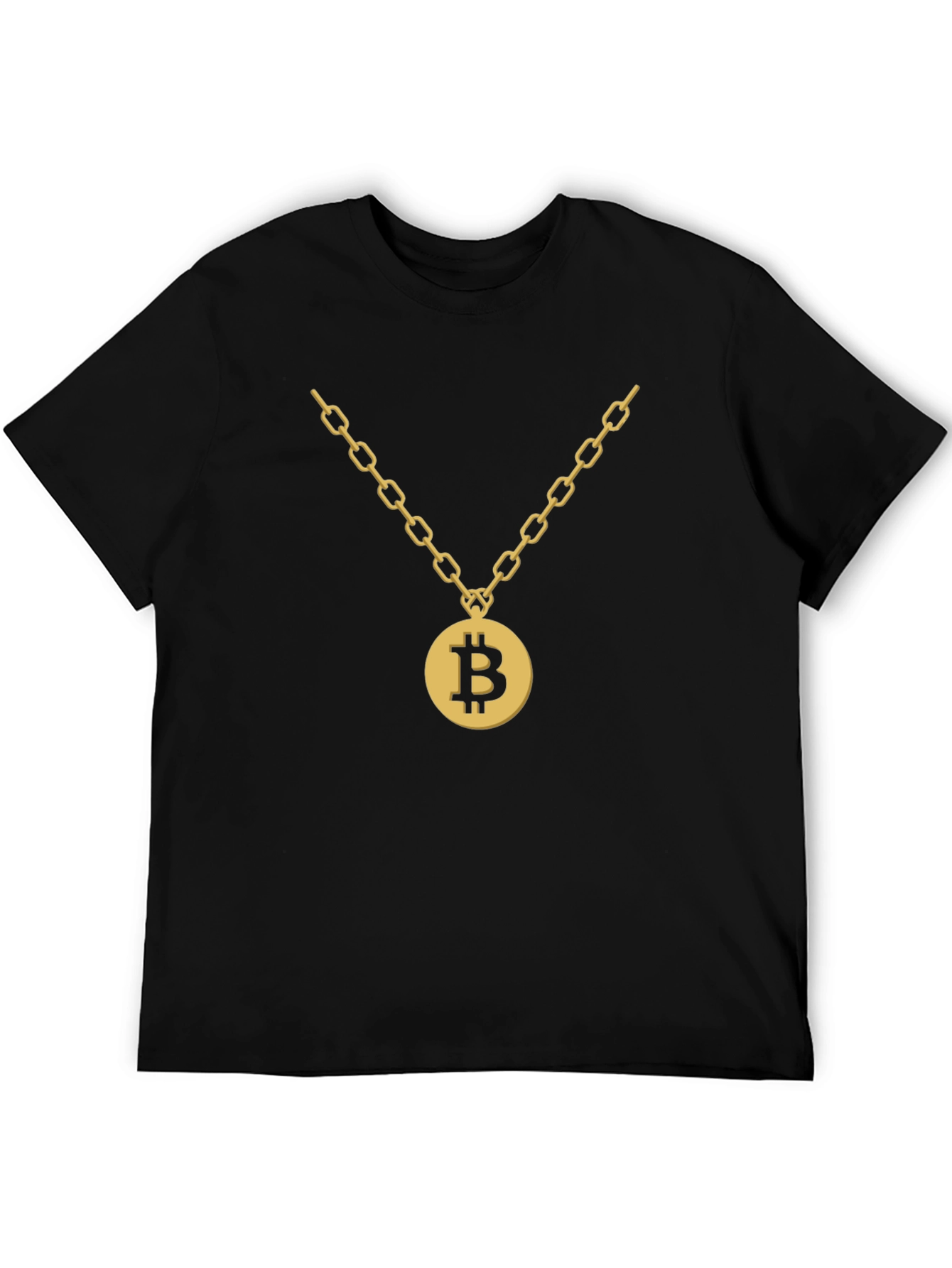Bitcoin Gold Chain Graphic T-Shirt