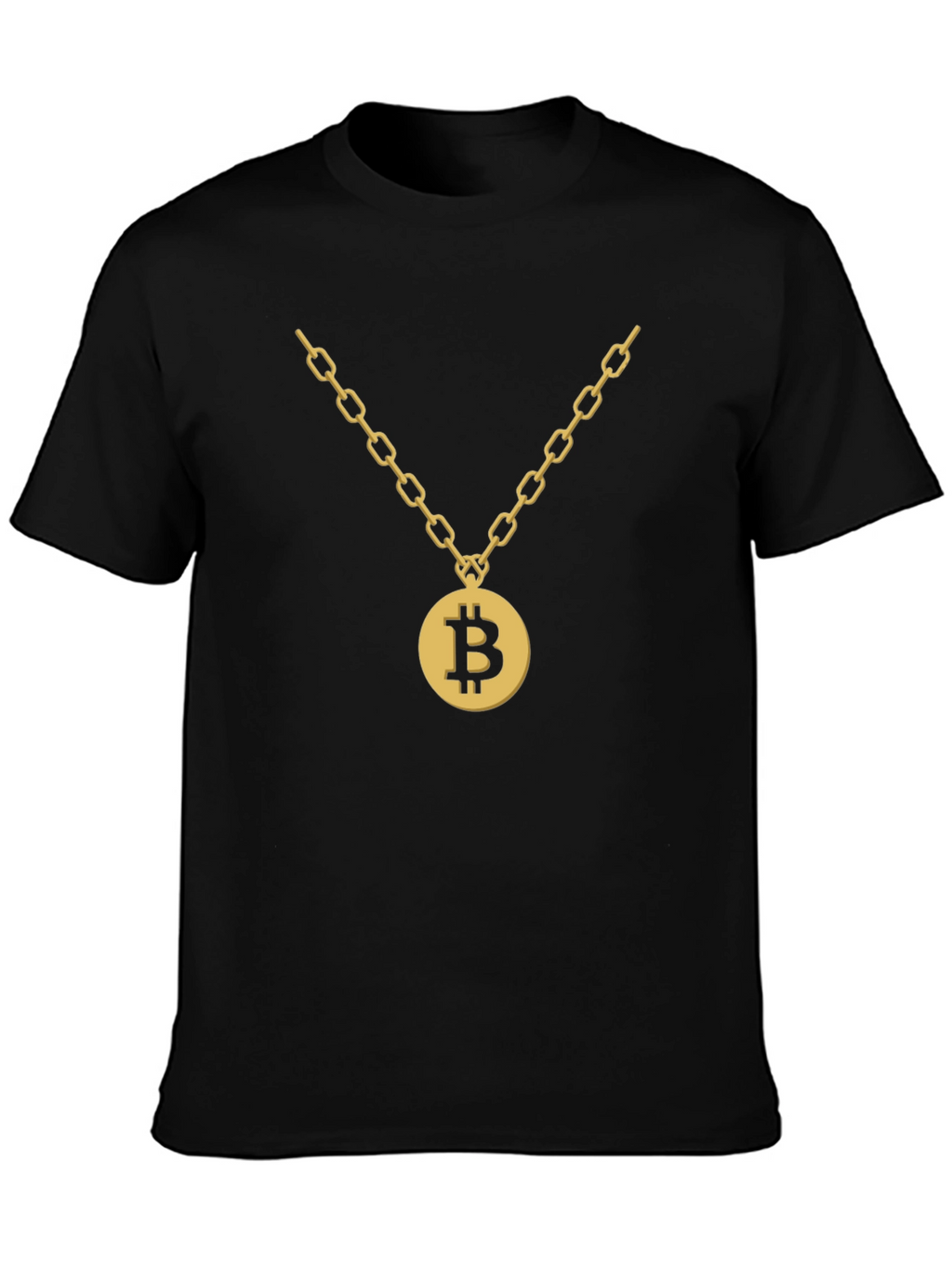 Bitcoin Gold Chain Graphic T-Shirt