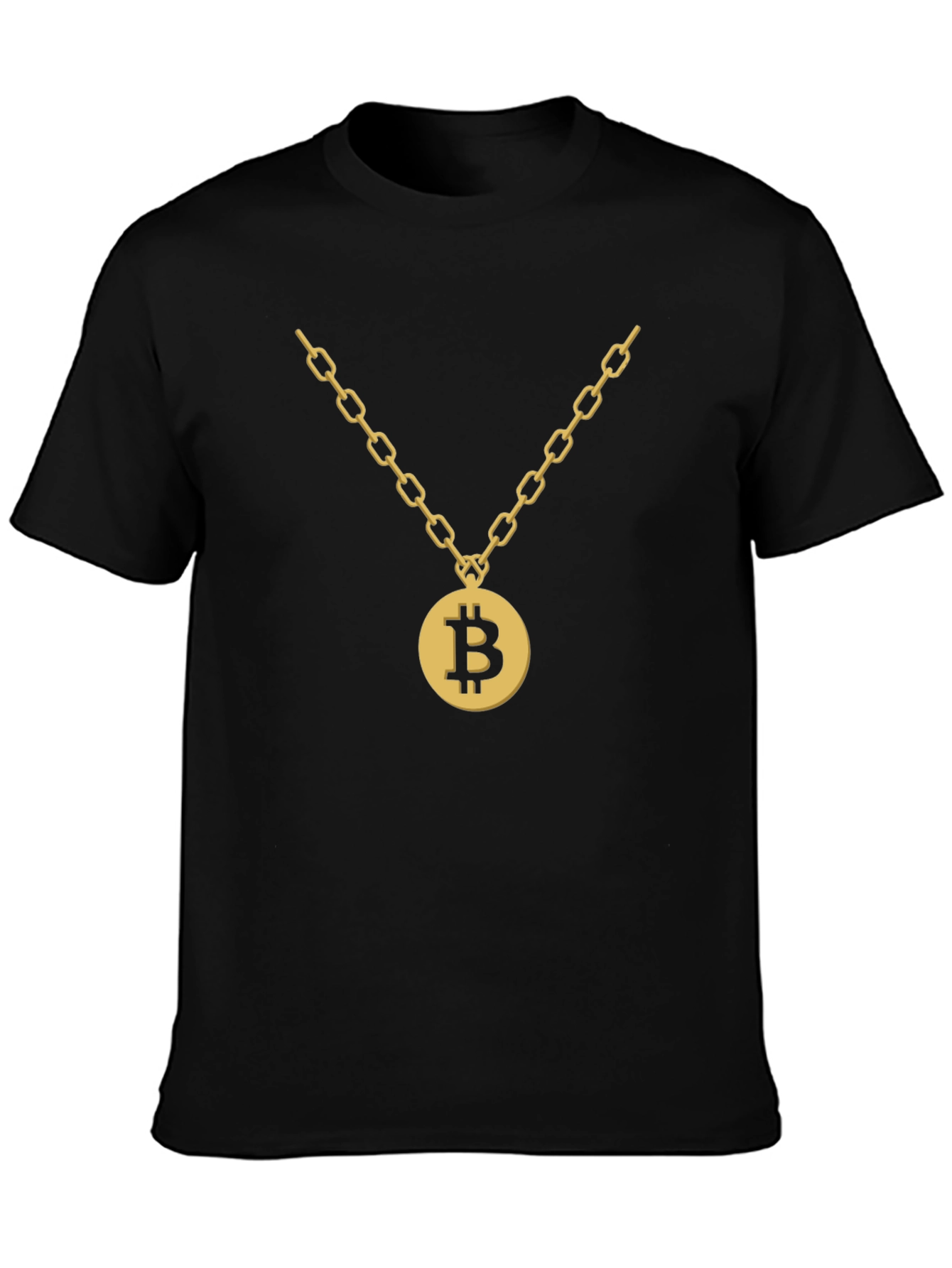 Bitcoin Gold Chain Graphic T-Shirt