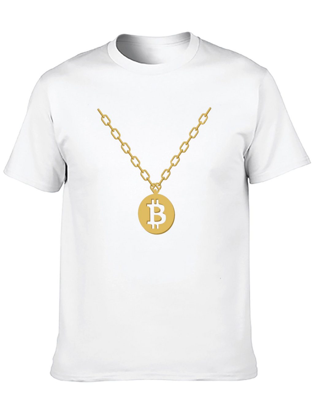 Bitcoin Gold Chain Graphic T-Shirt