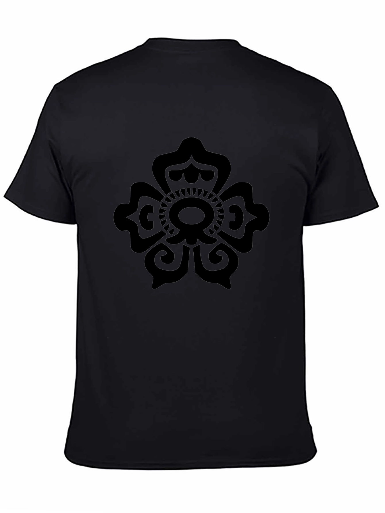 Black Floral Mandala Graphic Tee