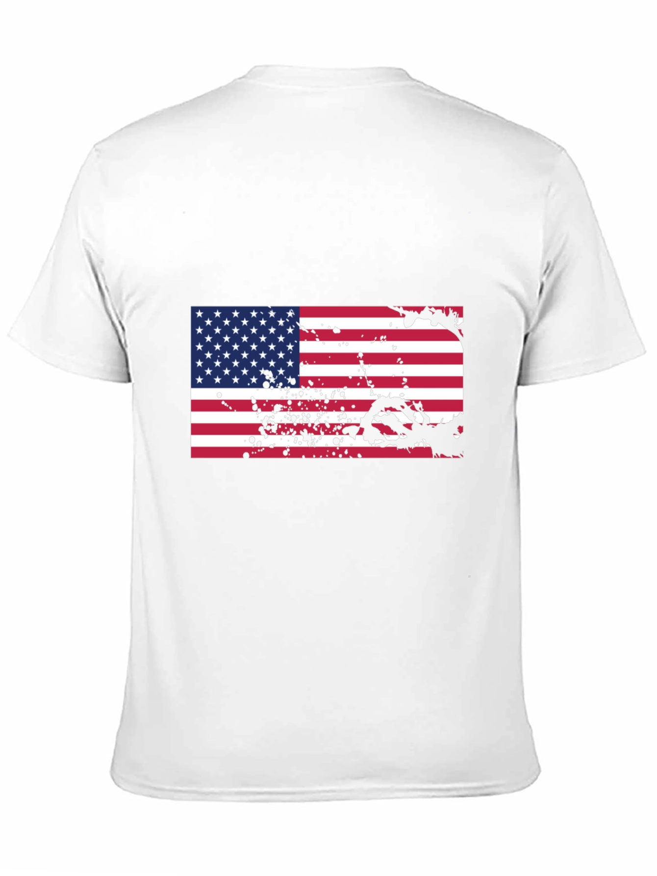 American Flag Splatter Graphic T-Shirt