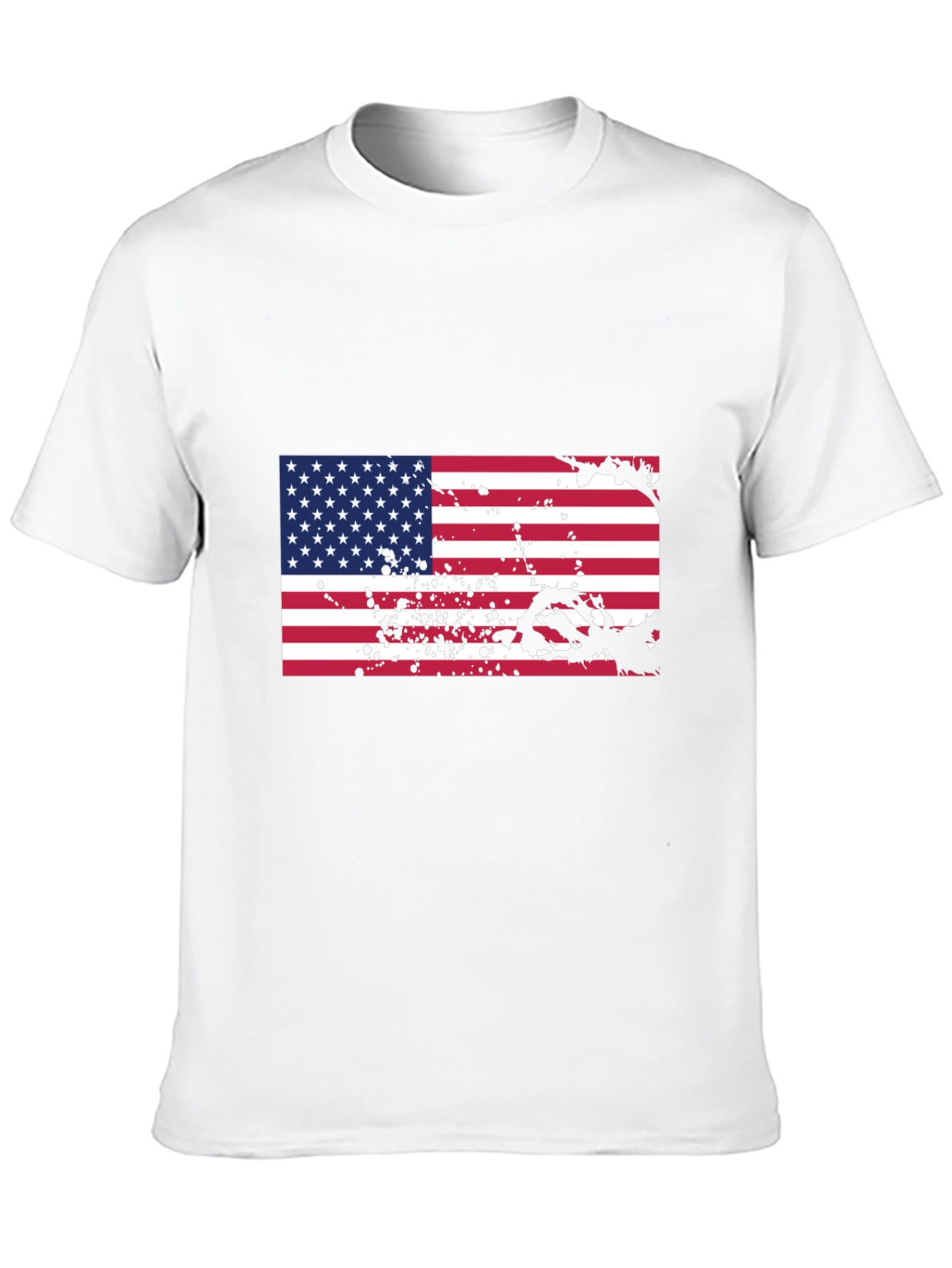 American Flag Splatter Graphic T-Shirt