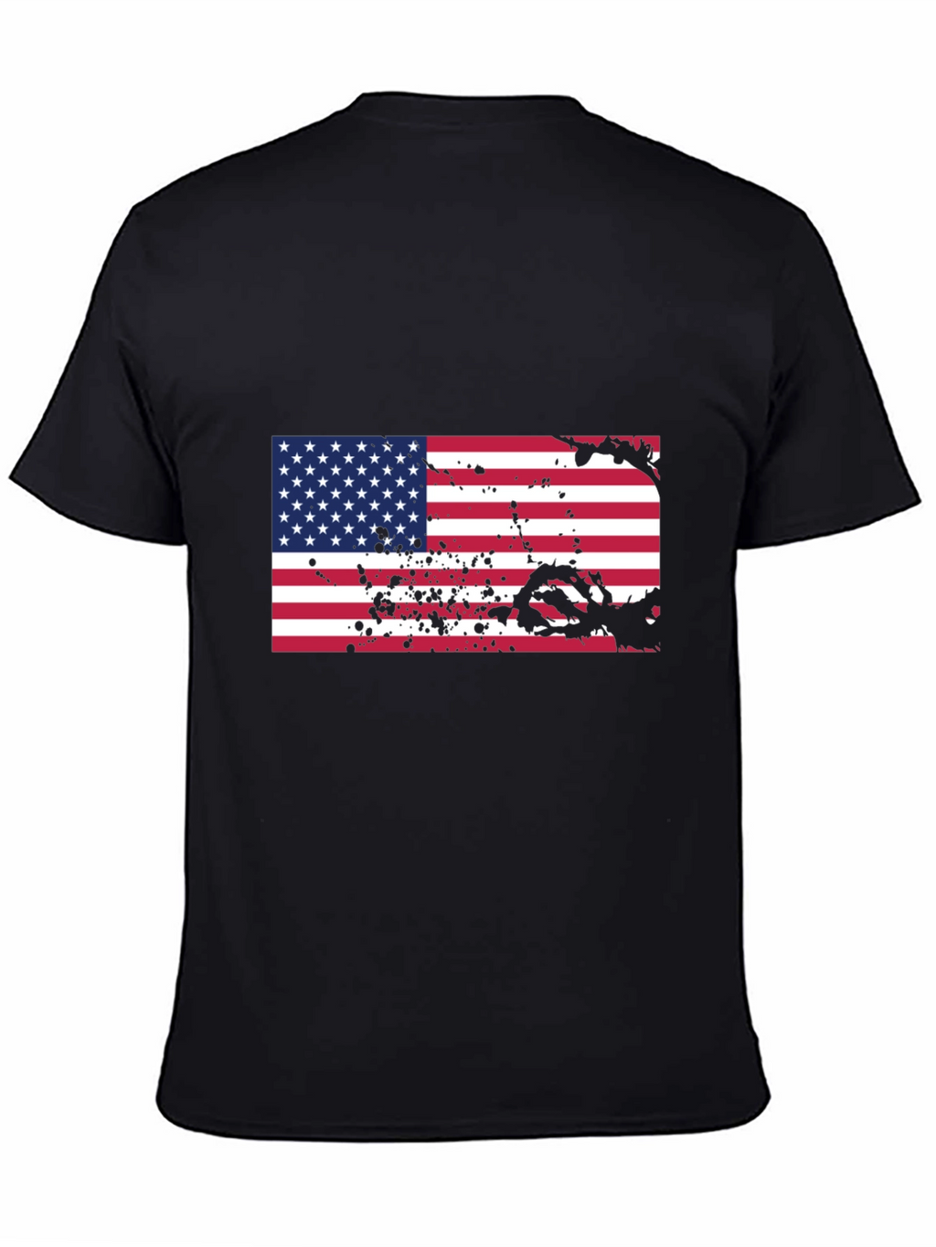 American Flag Splatter Graphic T-Shirt