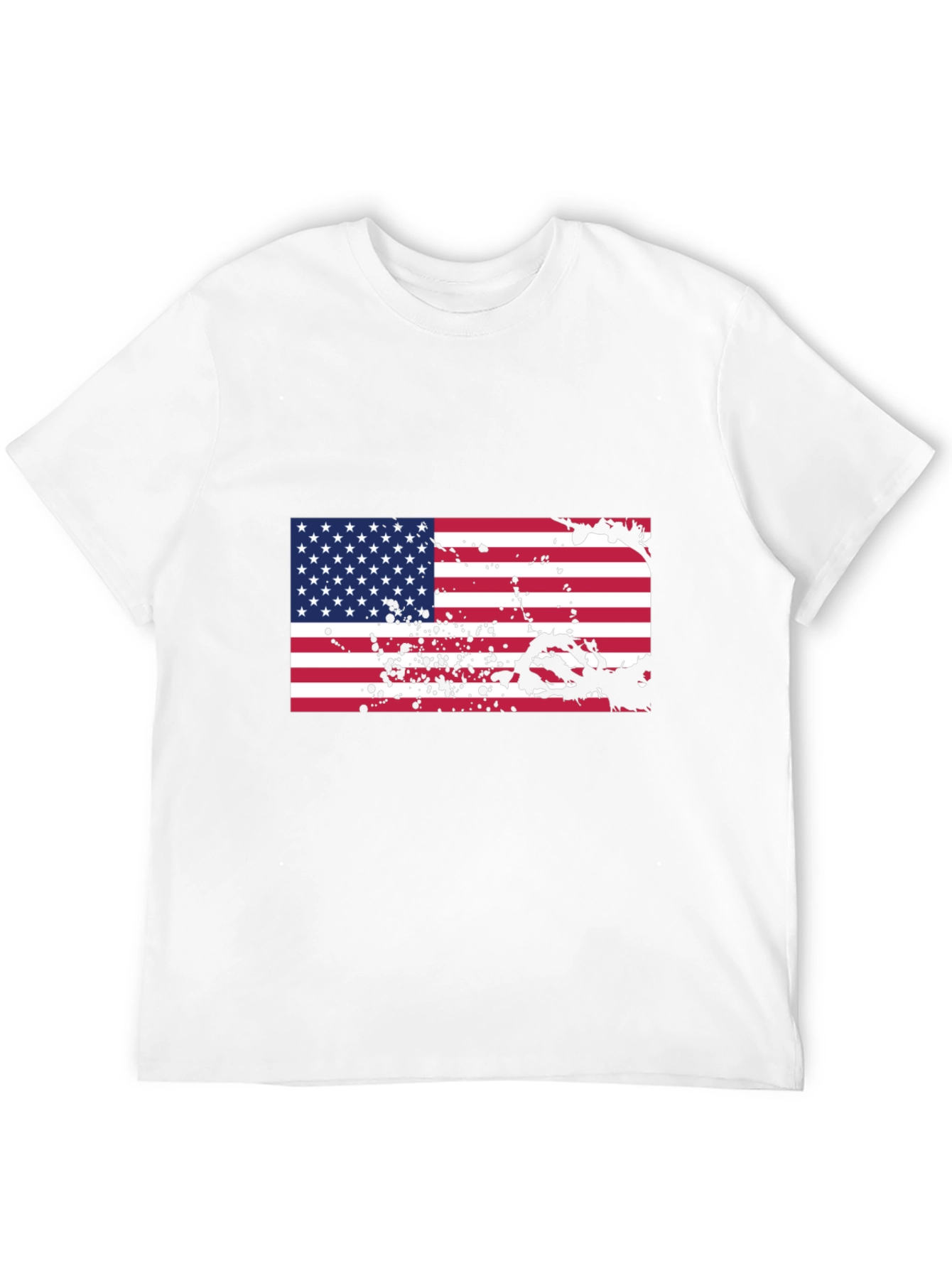 American Flag Splatter Graphic T-Shirt