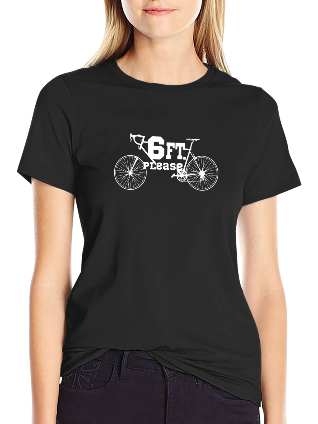 6FT Please Bike T-Shirt - Social Distancing Humor