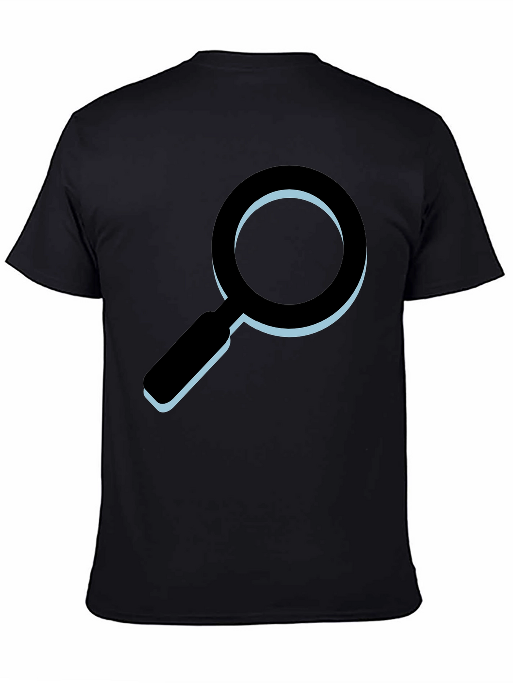 Black Magnifying Glass Graphic T-Shirt