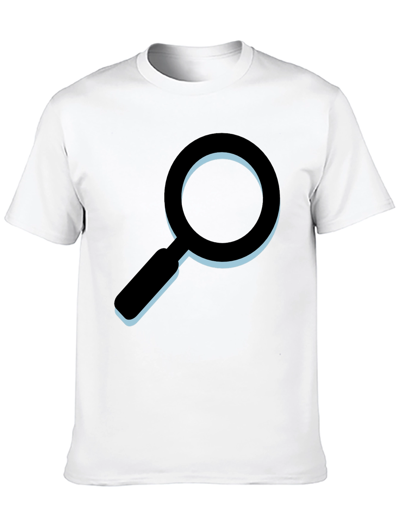 Black Magnifying Glass Graphic T-Shirt