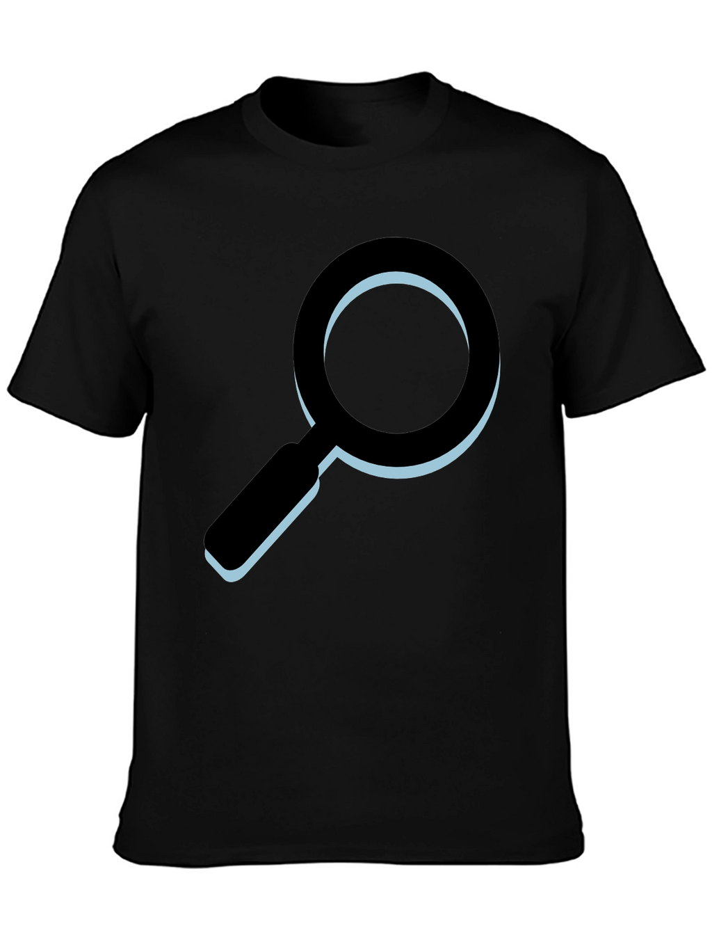 Black Magnifying Glass Graphic T-Shirt